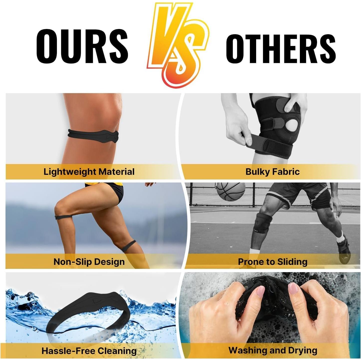 Banda de Rodilla Fitgeno FG31 - Alivio Tendinitis Patelar - 2 Pcs