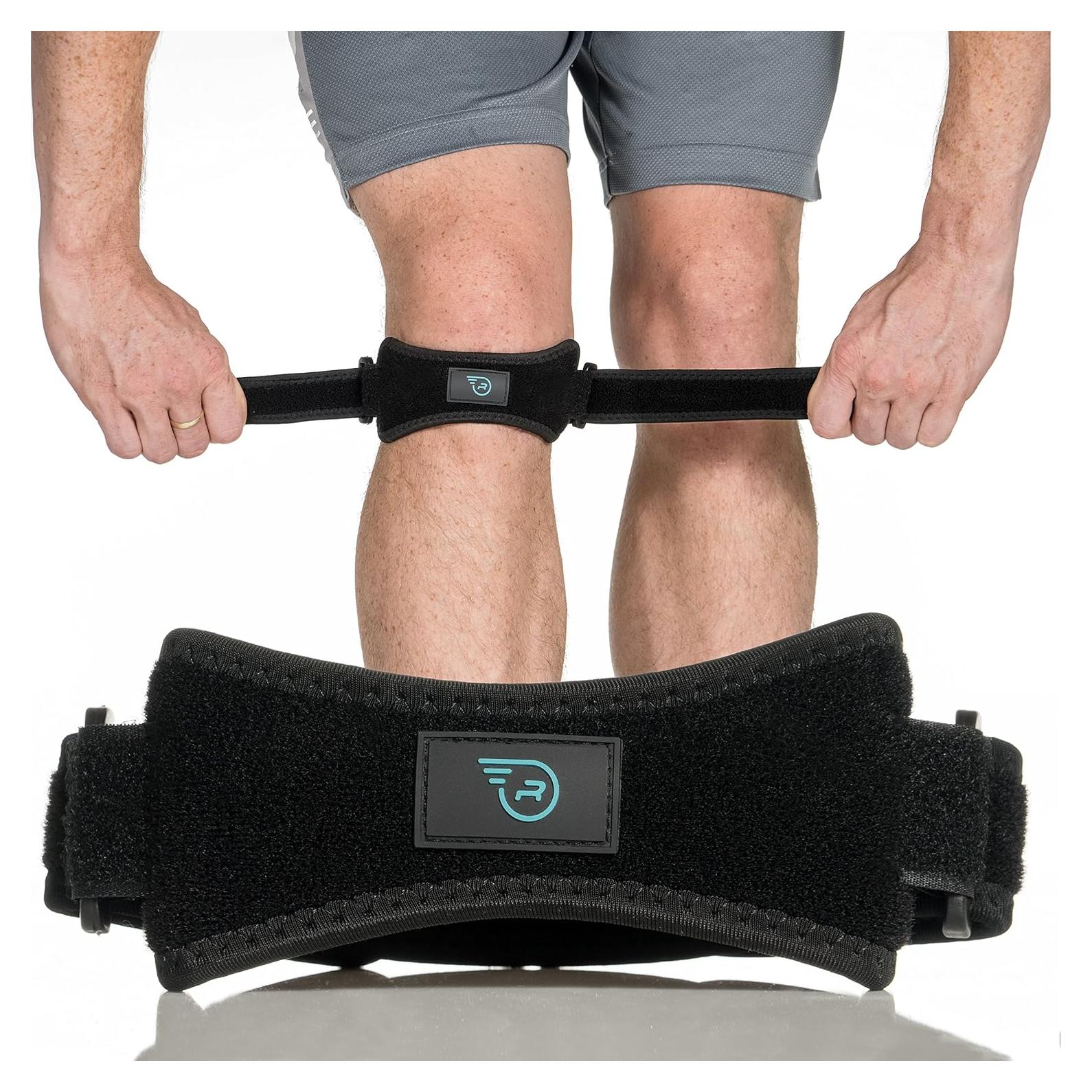 Soporte de Rodilla Patelar Run Forever Sports Negro Ajustable