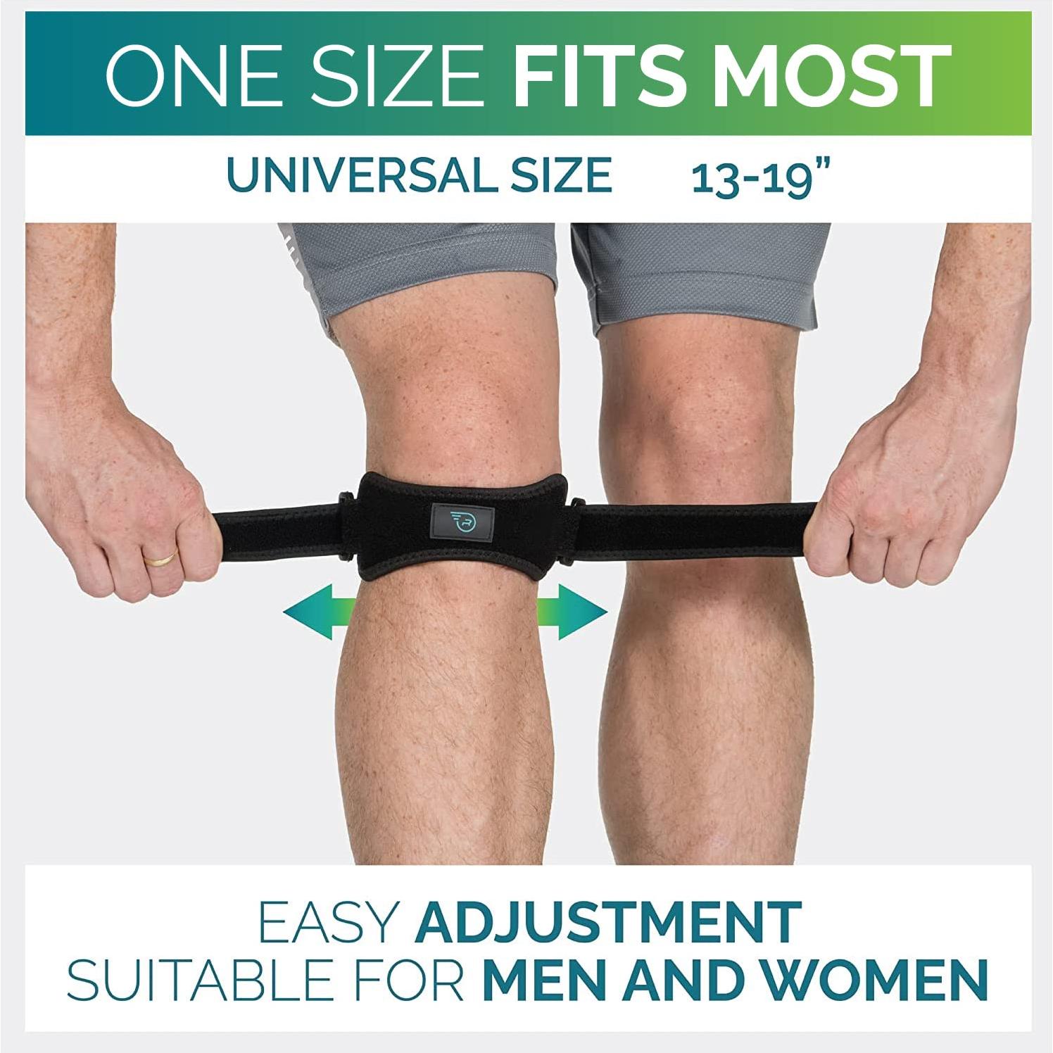 Soporte de Rodilla Patelar Run Forever Sports Negro Ajustable