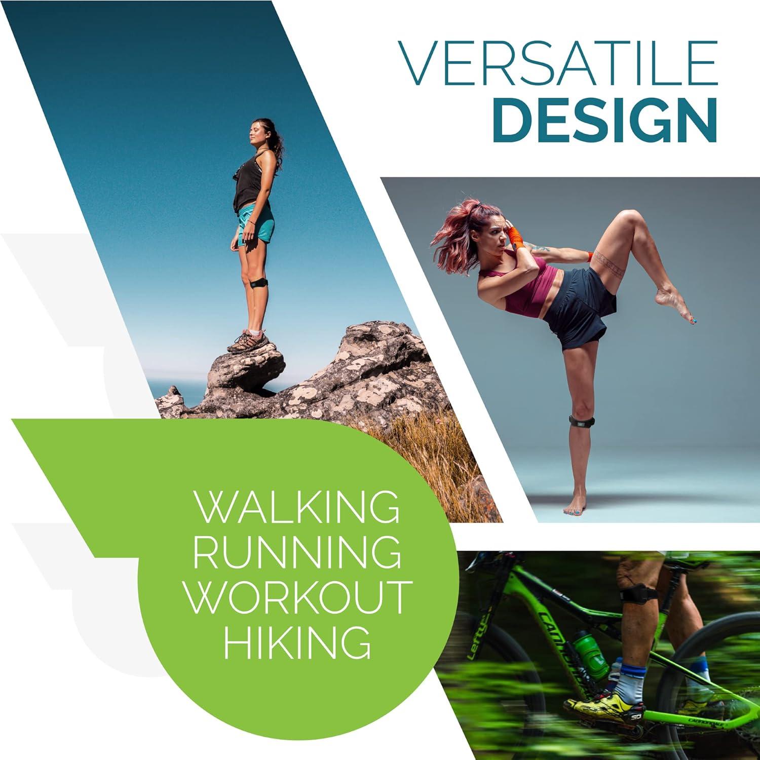 Soporte de Rodilla Patelar Run Forever Sports Negro Ajustable