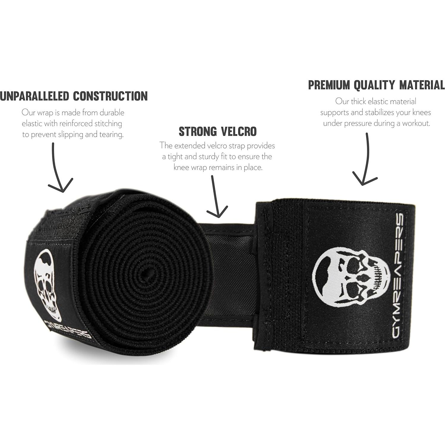 Fajas de Rodilla Gymreapers 1.83m para Powerlifting y Gym