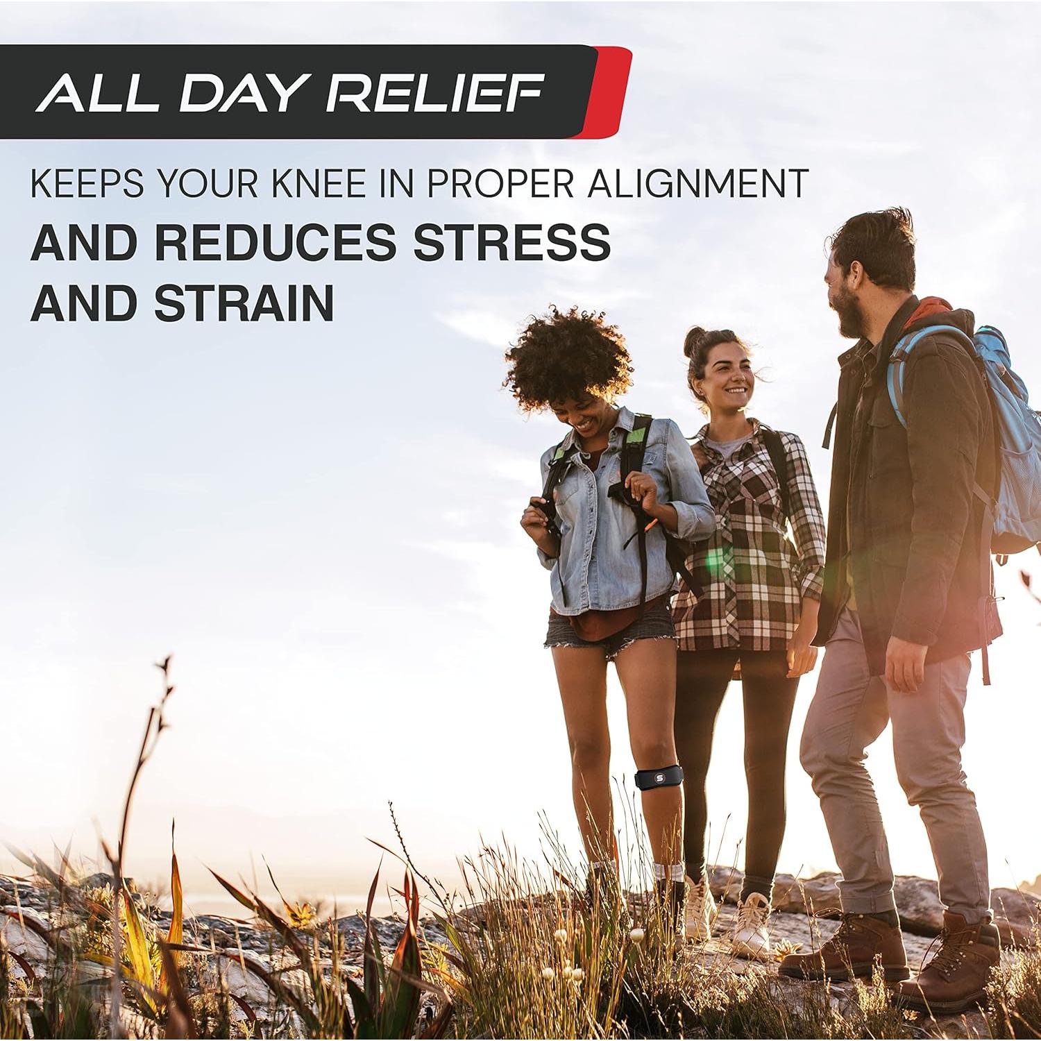 Faja Patelar Sleeve Stars para Osgood Schlatter - Negro