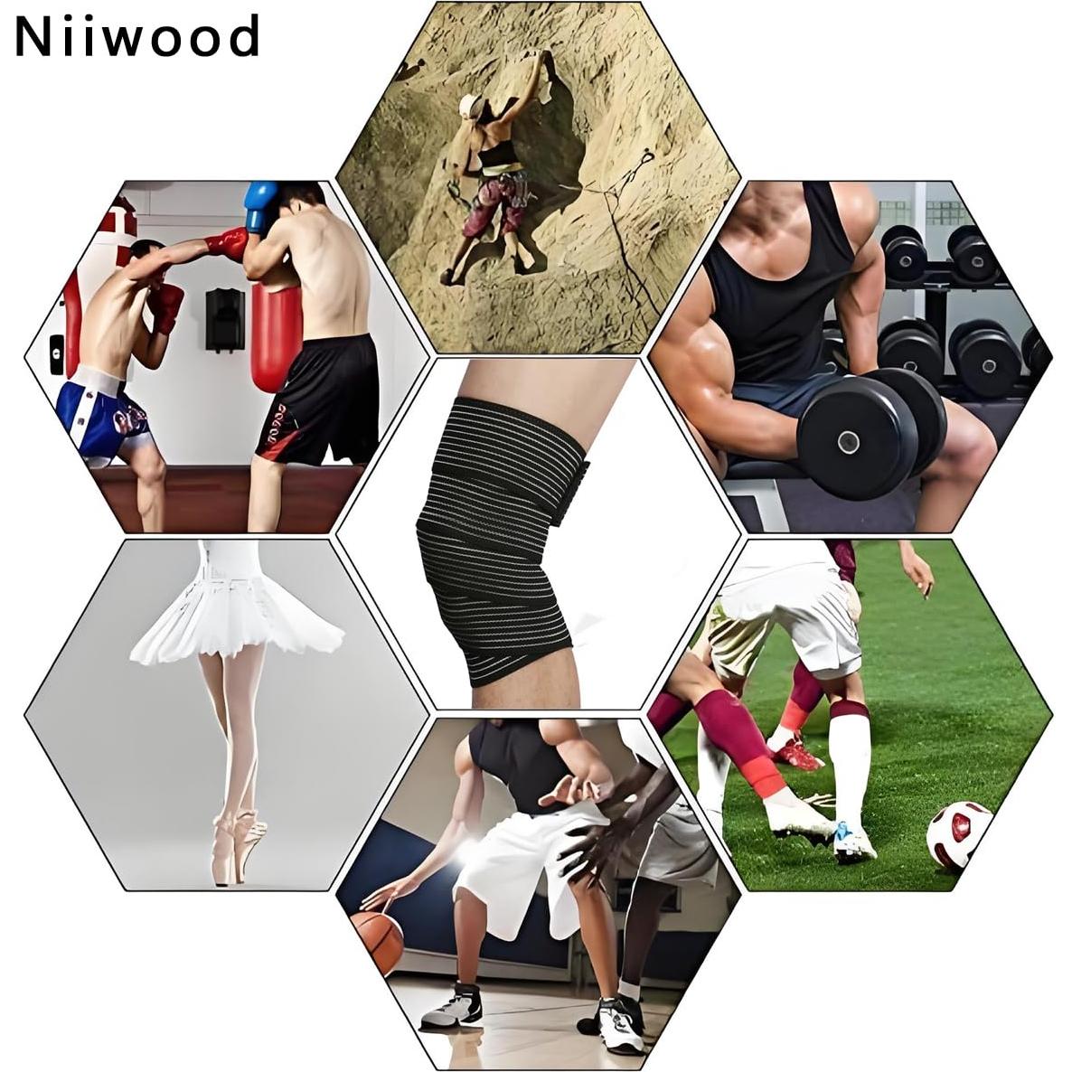 Venda de Compresión Elástica para Rodilla Niiwood 180 cm