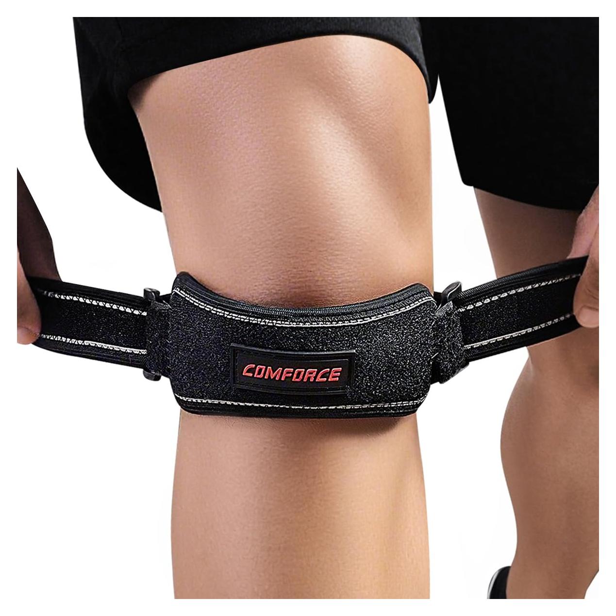 Patella Tendon Support Strap - Patellar Knee Strap for Men & Women, Non-Slip Knee Brace for Running, Basketball, Hiking, Soccer, Volleyball & Squats, Pain Relief for Arthritis, ACL, Meniscus Tears