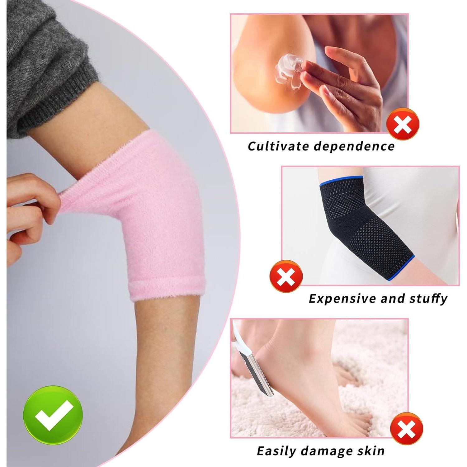 Mangas Hidratantes para Codos KALIONE - 1 Par, Rosa, Poliester