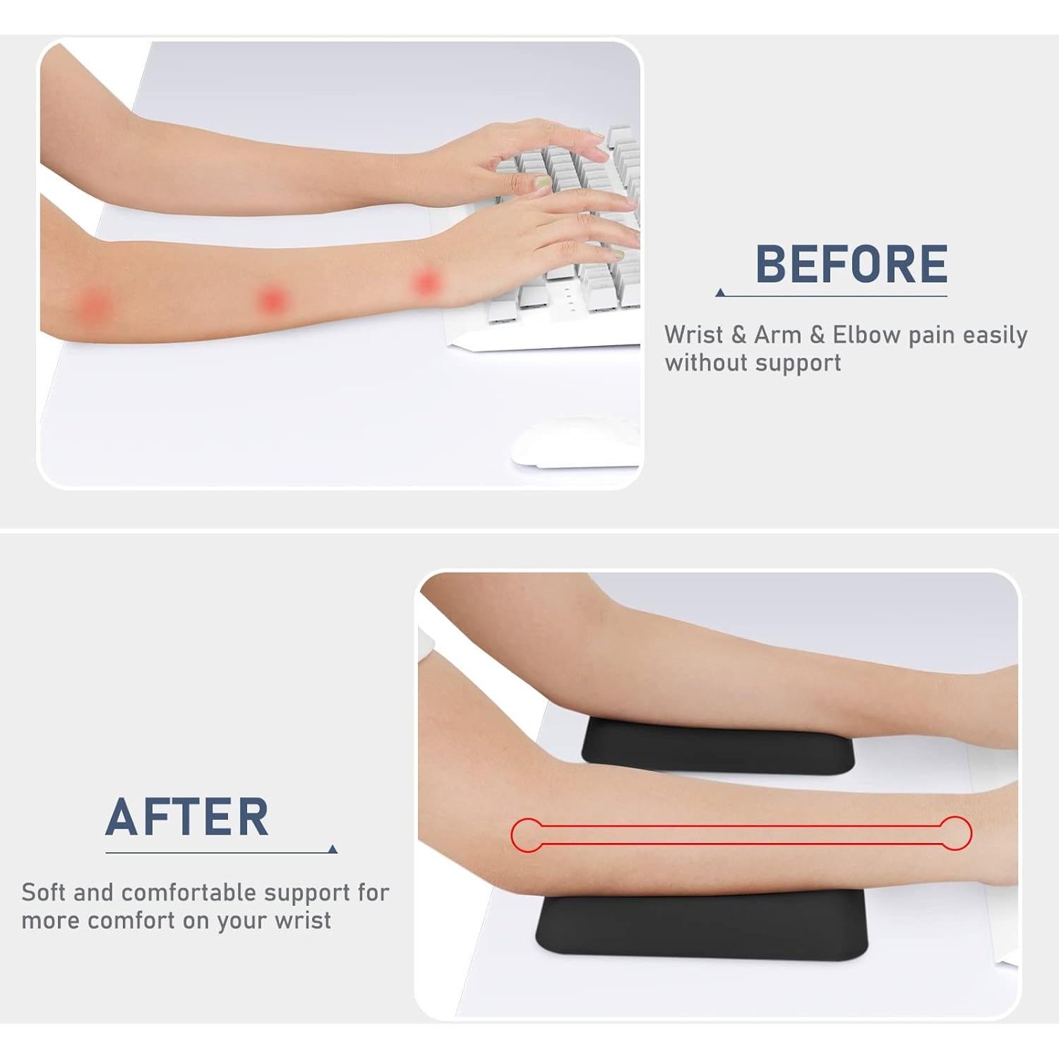 Almohadillas Ergonómicas Leolee para Reposabrazos - 2 Paquetes