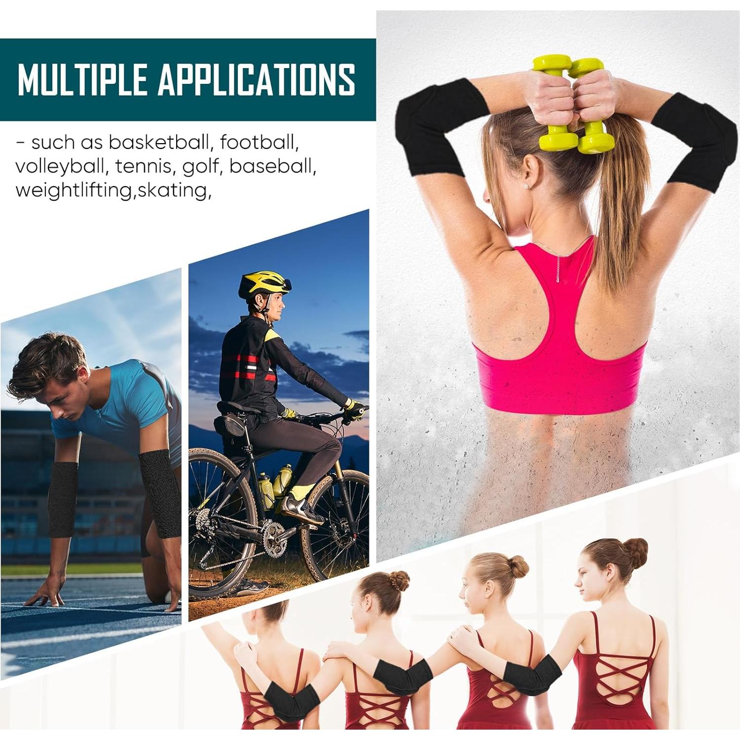 Tarpop Protectores de Codo 3 Pares Transpirables Unisex