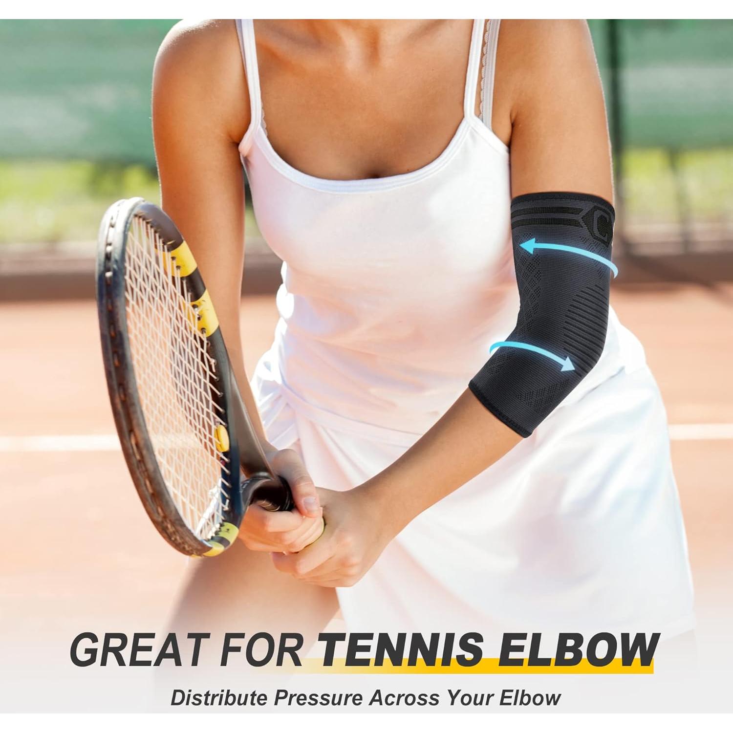 Faja de Codo CAMBIVO 2 Pack para Tendinitis y Alivio Dolor