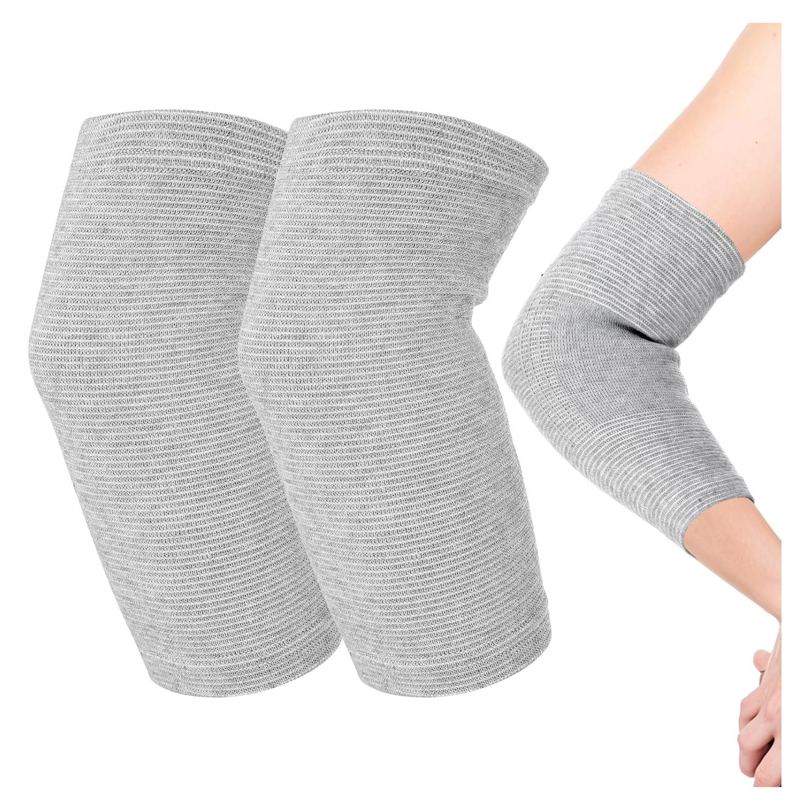 2 Pares Almohadillas de Codo Compresión AOZUO Gris 22cm