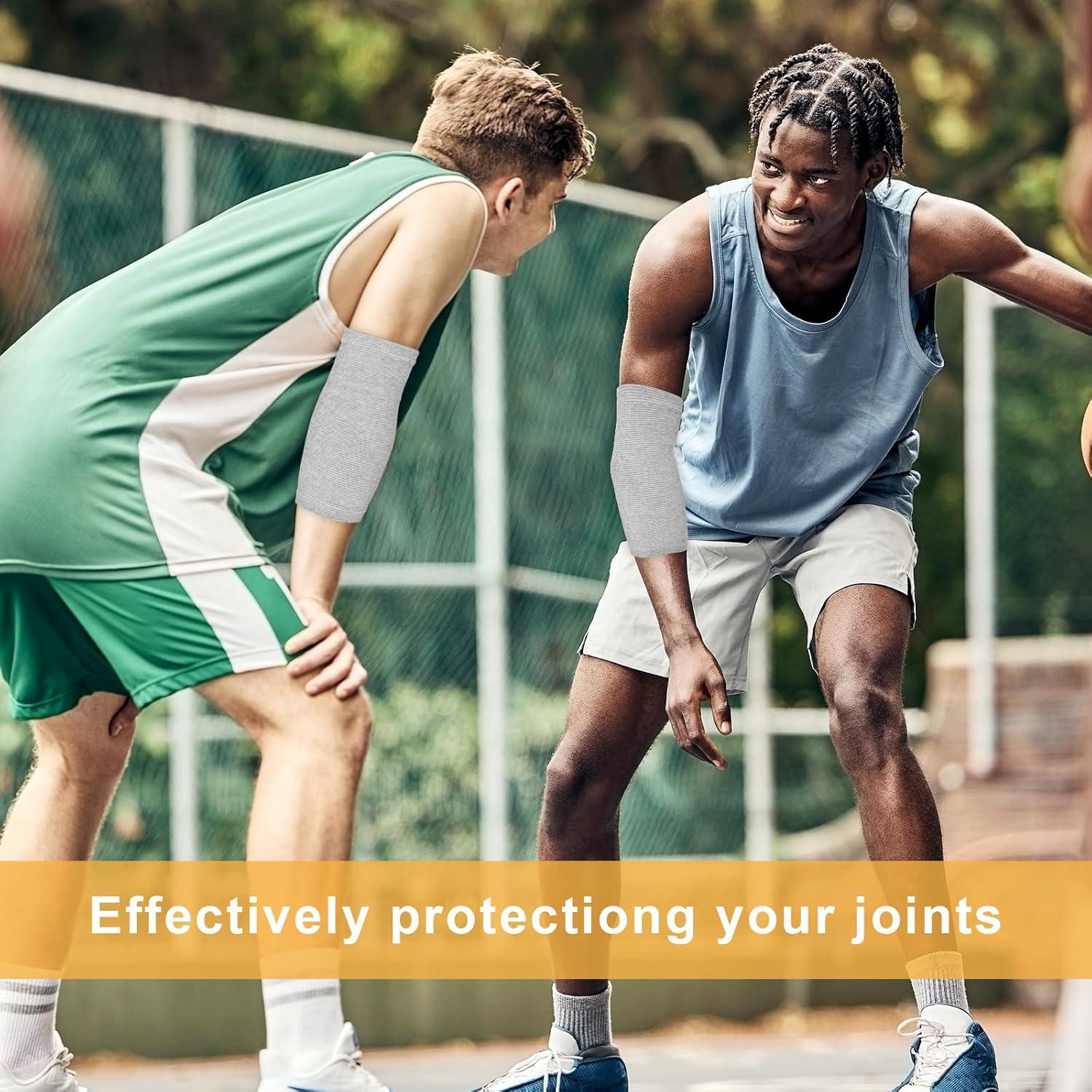 2 Pares Almohadillas de Codo Compresión AOZUO Gris 22cm