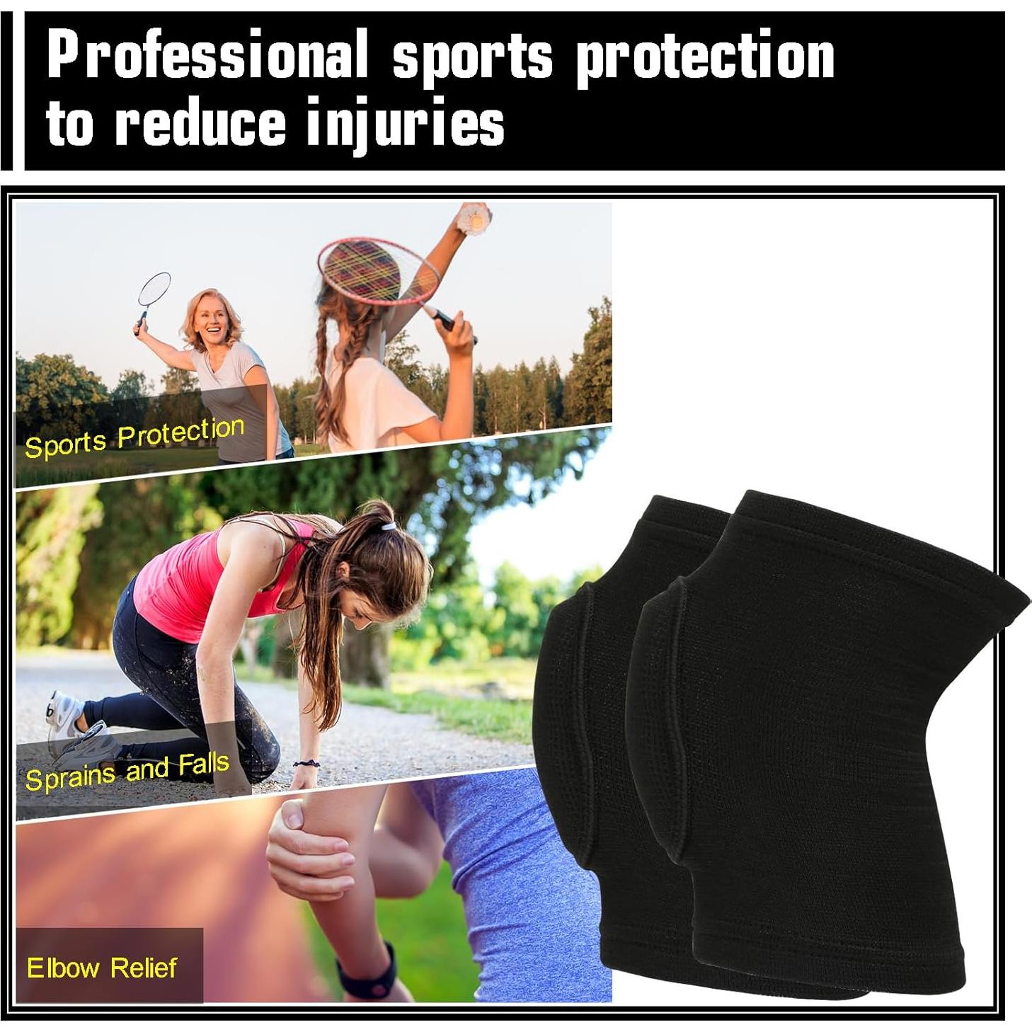 Almohadillas de Codo Rimoev Negras para Voleibol - 1 Par