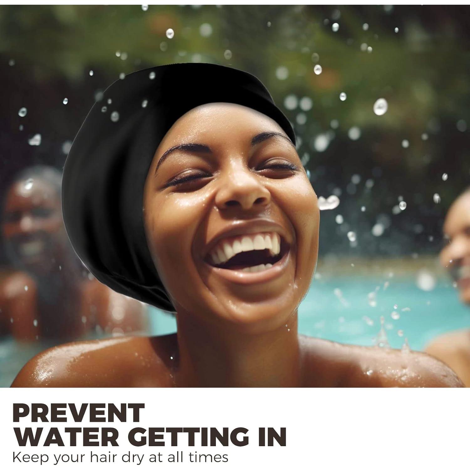 Gorro de Natación Extra Grande YOGINGO Silicona Negro XL