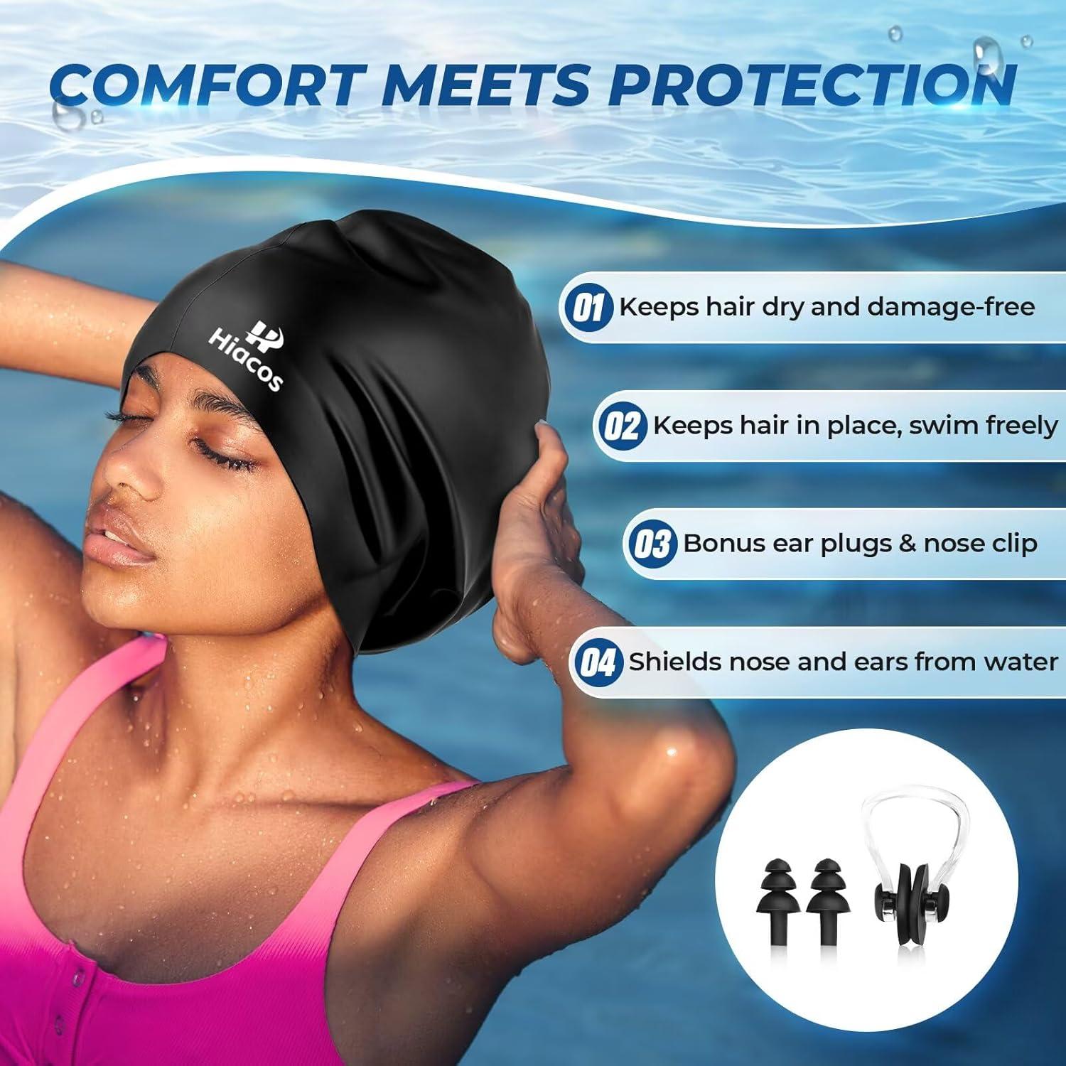 Gorro de Natación Grande HIACOS KSUH-MN Silicona Impermeable