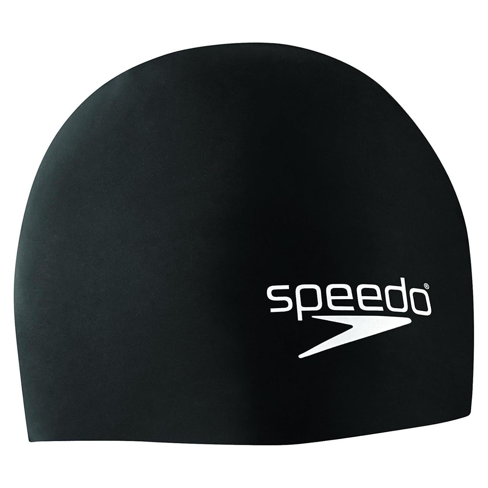 Gorro de natación Speedo de silicona elastomérica negro