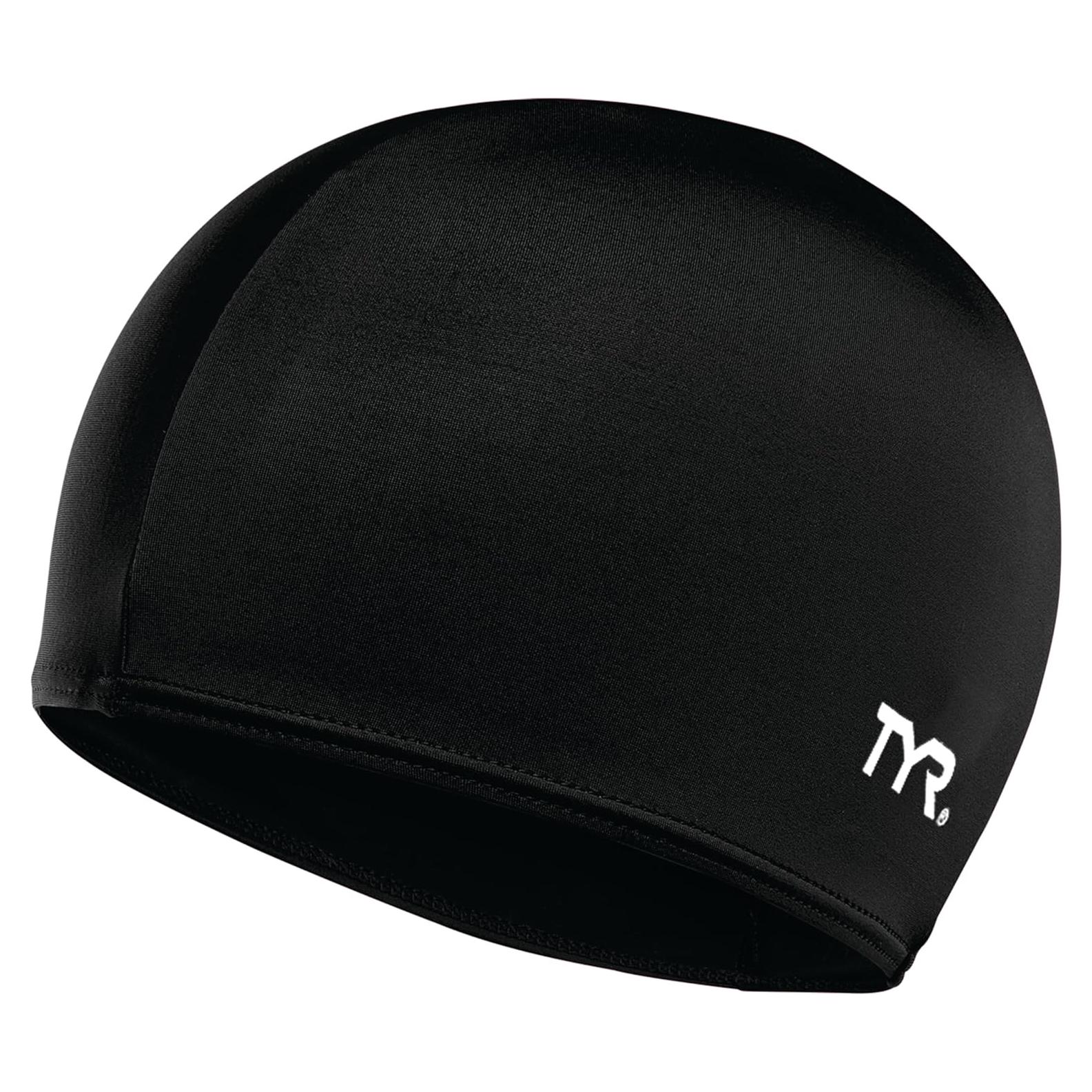 Gorro de Natación TYR de Lycra Aerodinámico Negro