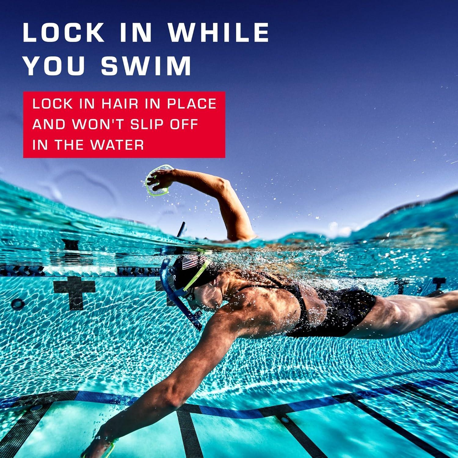 Gorro de Natación TYR de Lycra Aerodinámico Negro