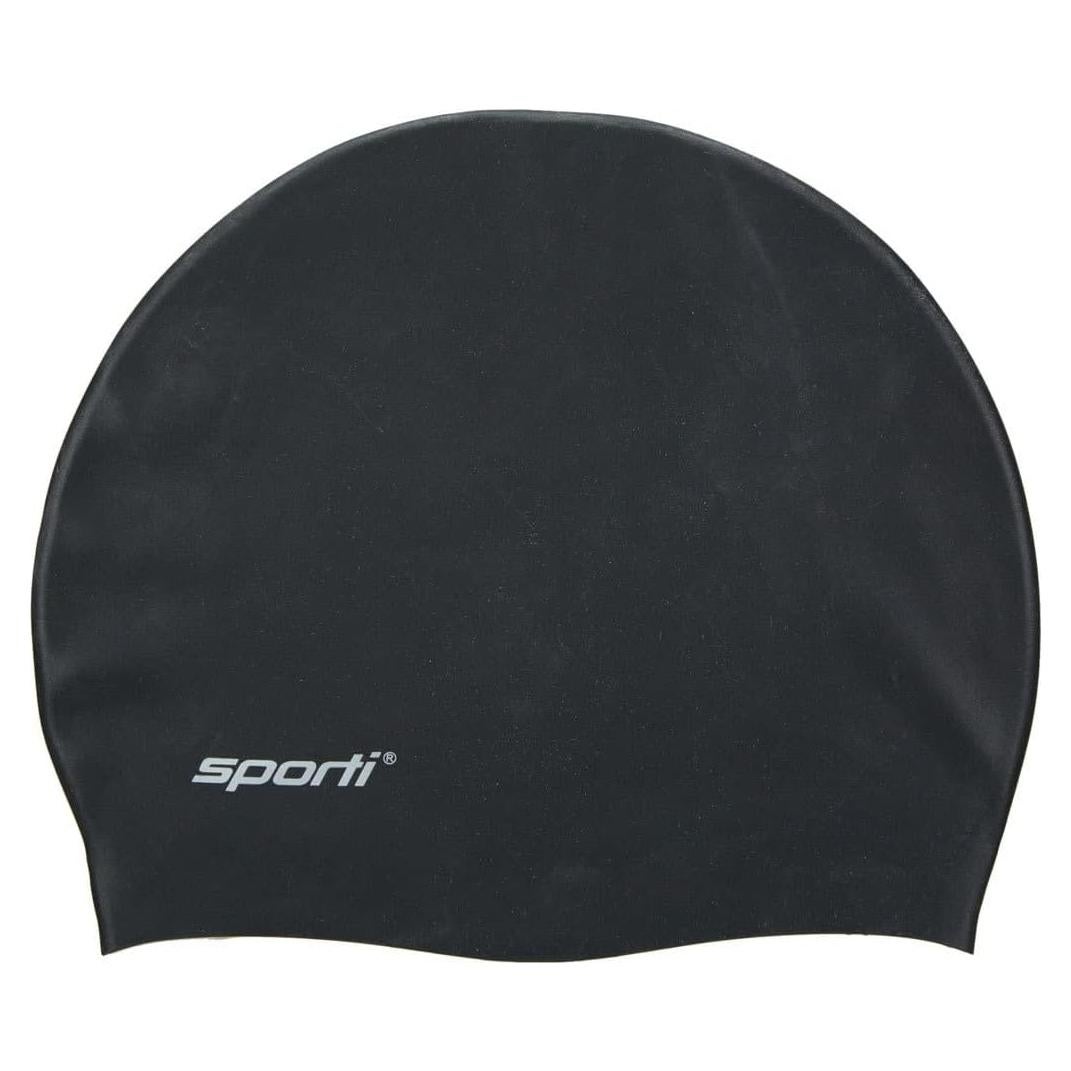 Gorro de Natación Sporti de Silicona Unisex Negro 19.37 cm