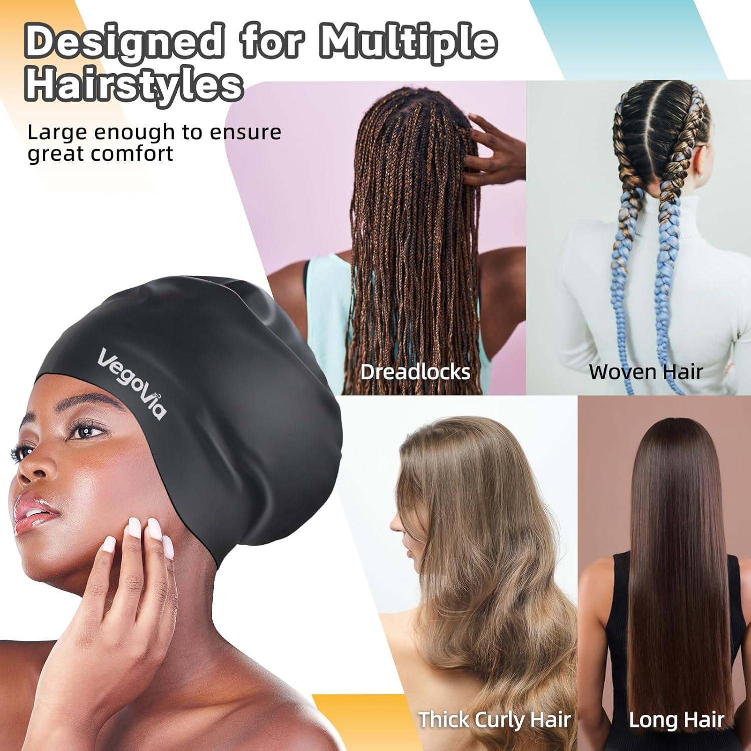 Gorro de Natación Extra Grande VegoVia Silicona Negro