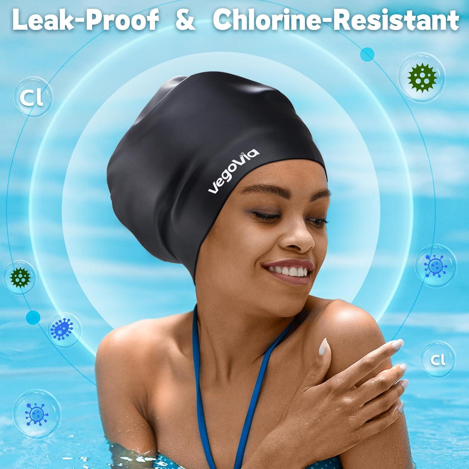 Gorro de Natación Extra Grande VegoVia Silicona Negro