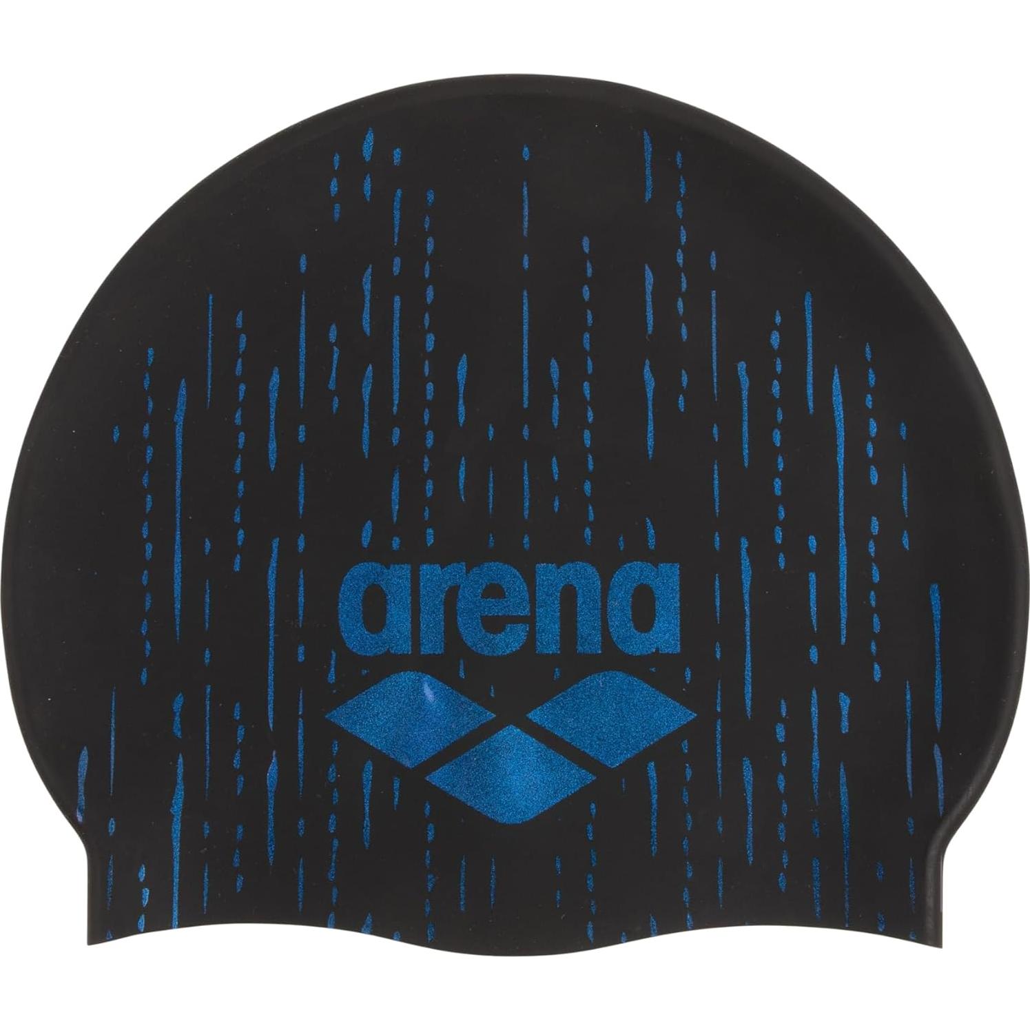 Gorro de Natación Unisex Arena Shine de Silicona Negro/Azul