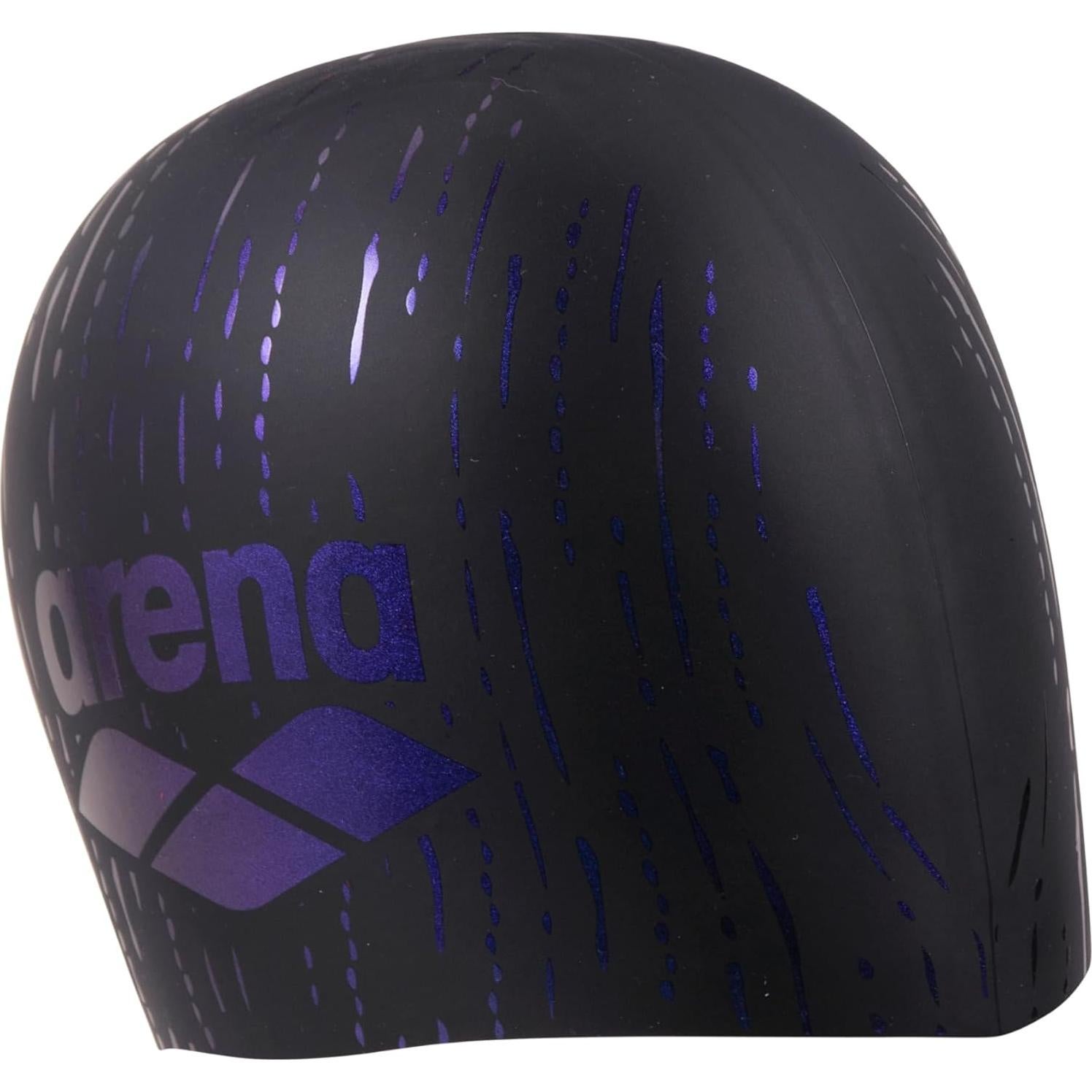 Gorro de Natación Unisex Arena Shine de Silicona Negro/Azul