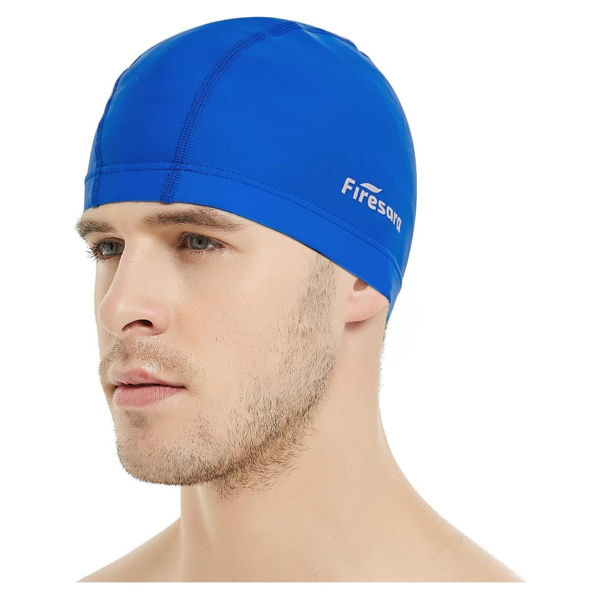 Gorro de Natación Firesara Tela Transpirable Talla Única Azul