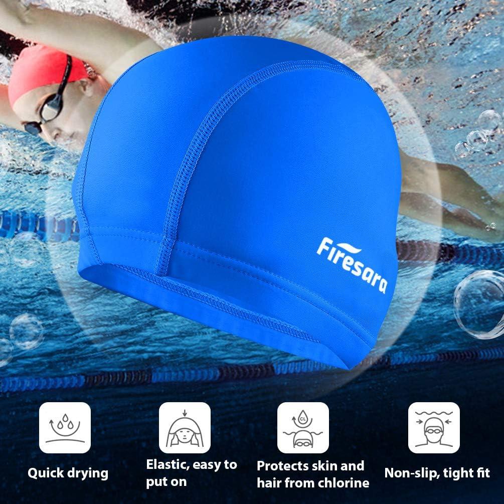 Gorro de Natación Firesara Tela Transpirable Talla Única Azul
