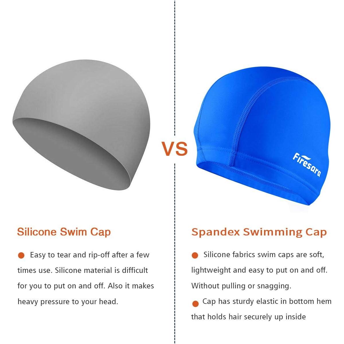 Gorro de Natación Firesara Tela Transpirable Talla Única Azul