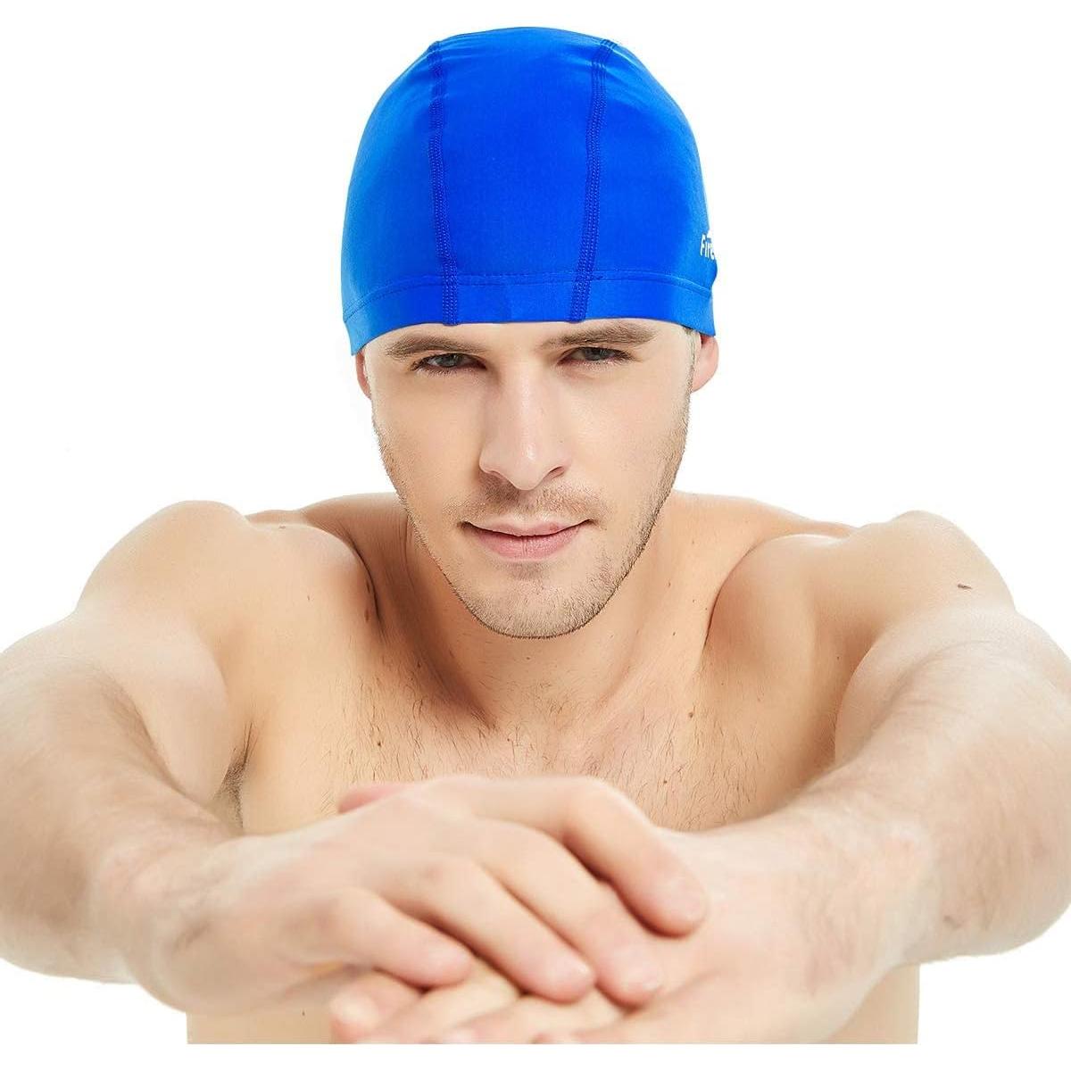 Gorro de Natación Firesara Tela Transpirable Talla Única Azul