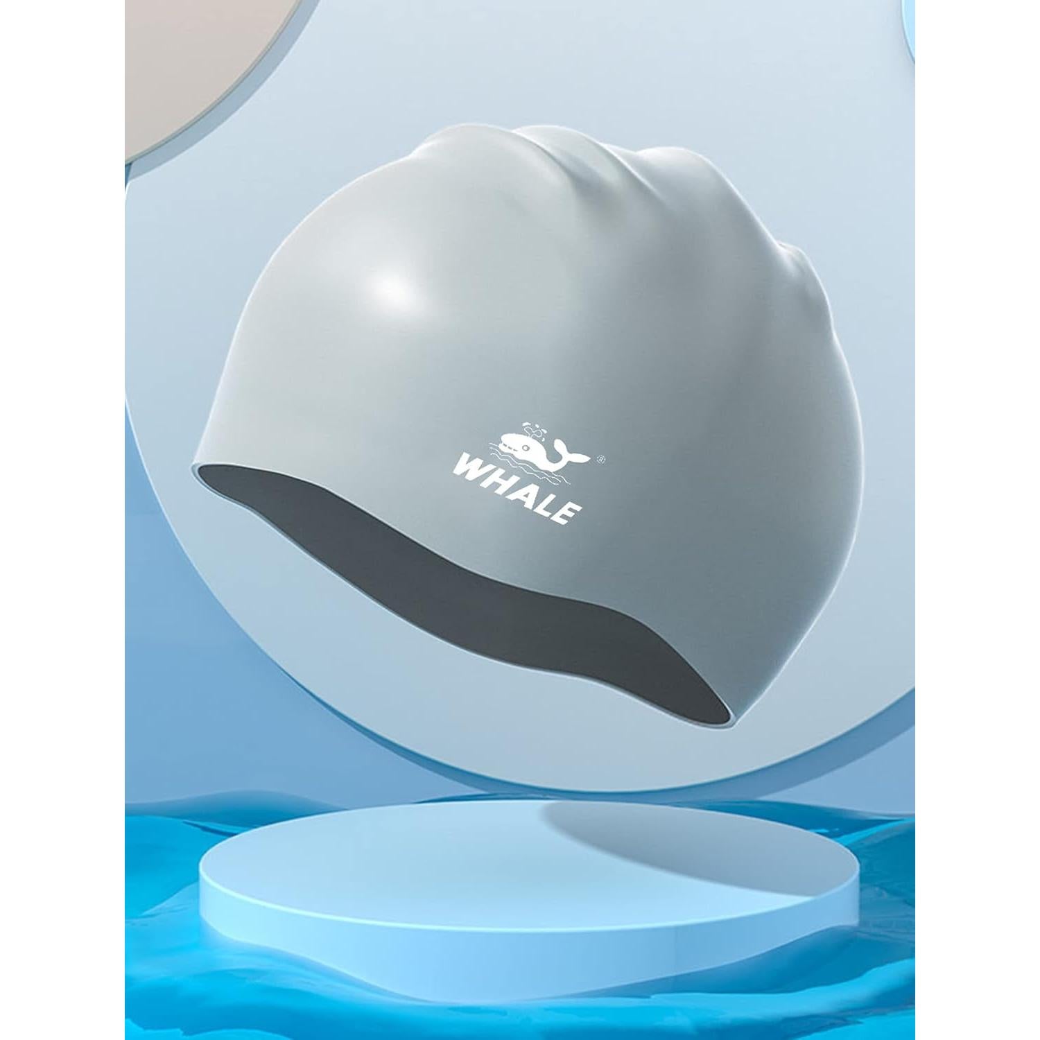 Gorro de Natación Silicona Whale Unisex Extra Grande Plata