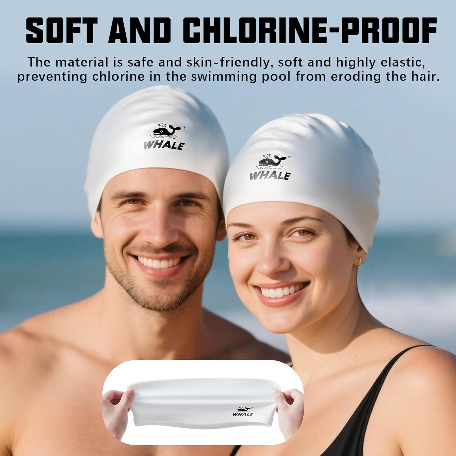 Gorro de Natación de Silicona Whale - Talla Única Antideslizante