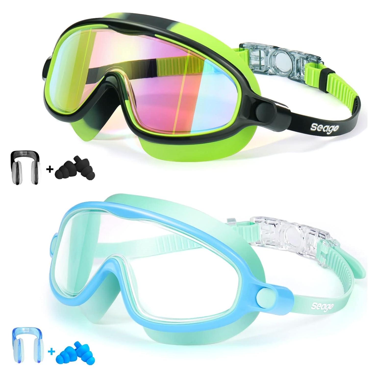 Gafas de natación Seago 2 Pack Anti-Niebla UV para Niños