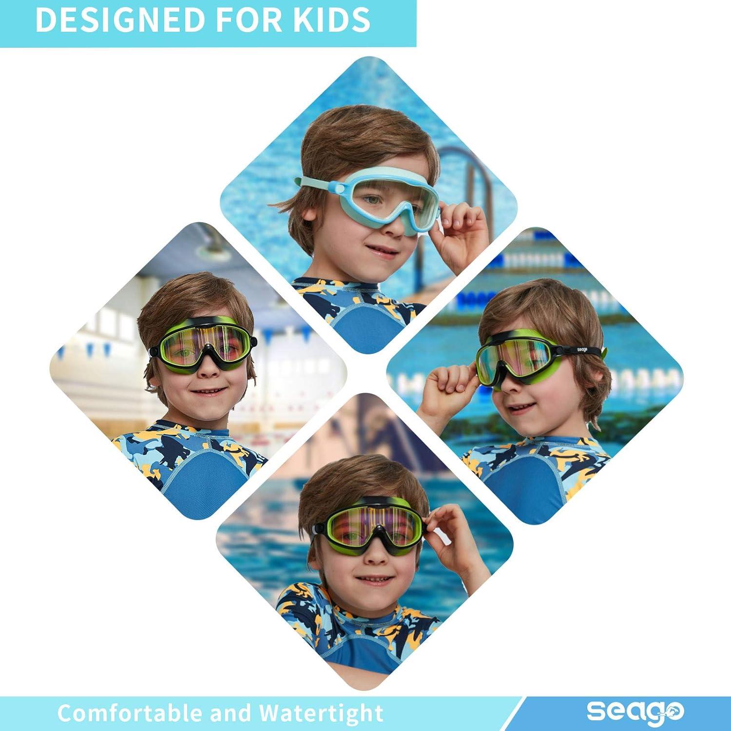 Gafas de natación Seago 2 Pack Anti-Niebla UV para Niños