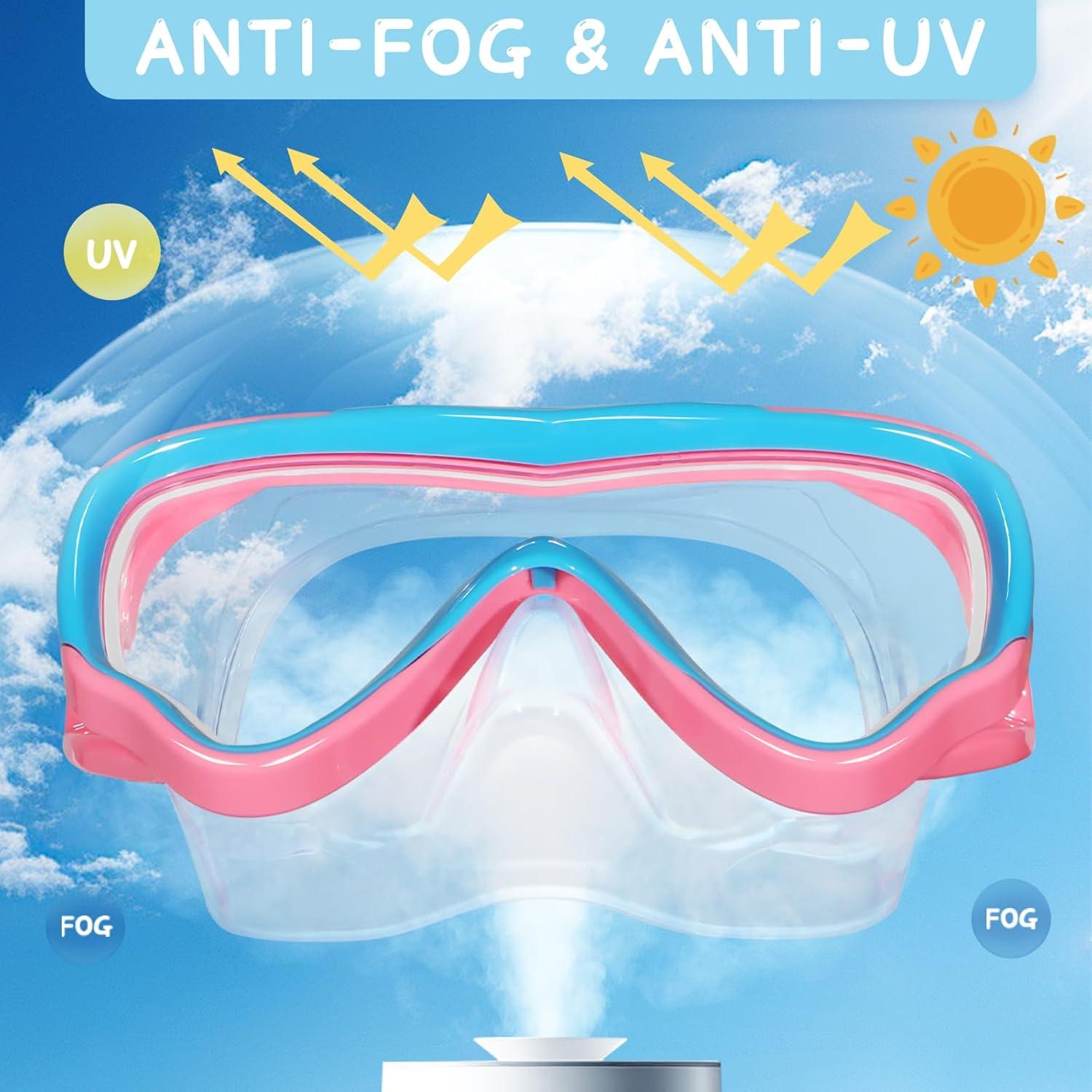 Gafas de Natación para Niños Waterspace - Lentes Anti-Rotura UV