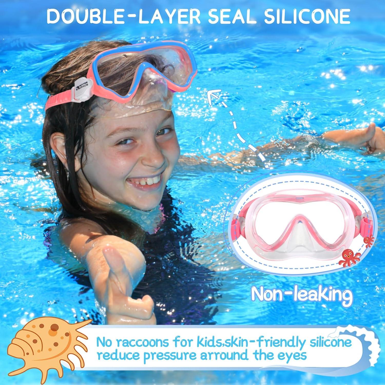 Gafas de Natación para Niños Waterspace - Lentes Anti-Rotura UV