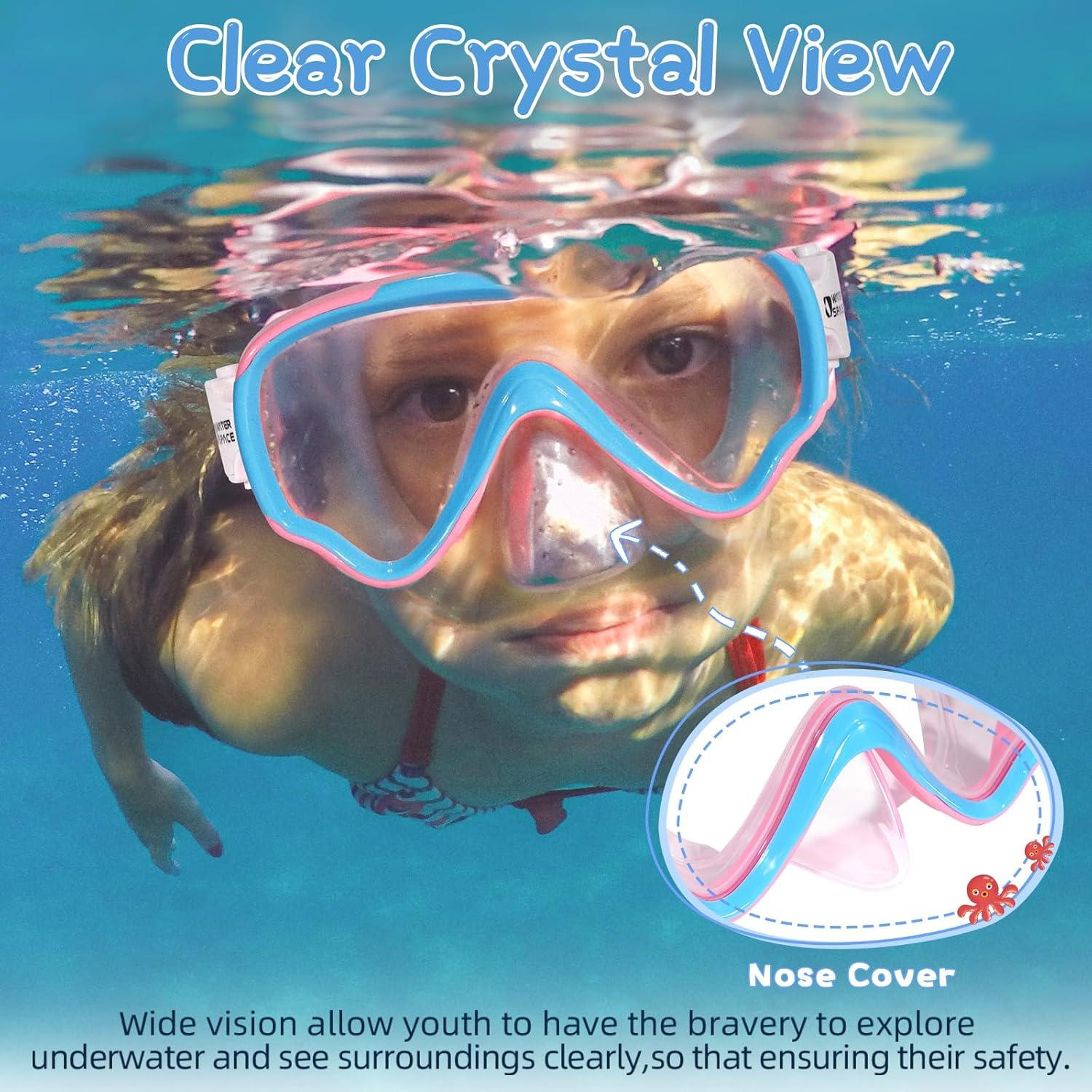 Gafas de Natación para Niños Waterspace - Lentes Anti-Rotura UV