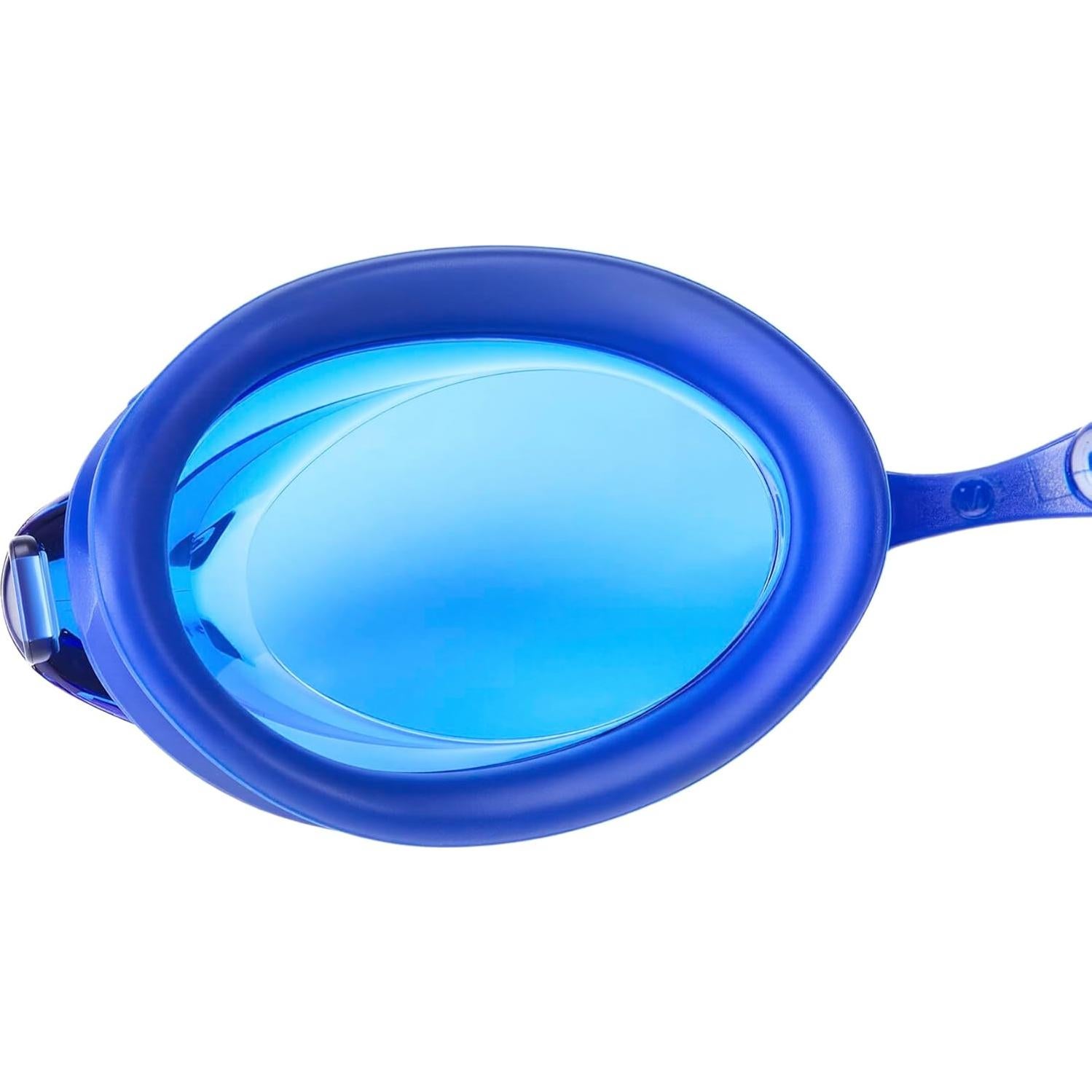 Gafas de natación unisex Amazon Basics azul con lentes anti-niebla