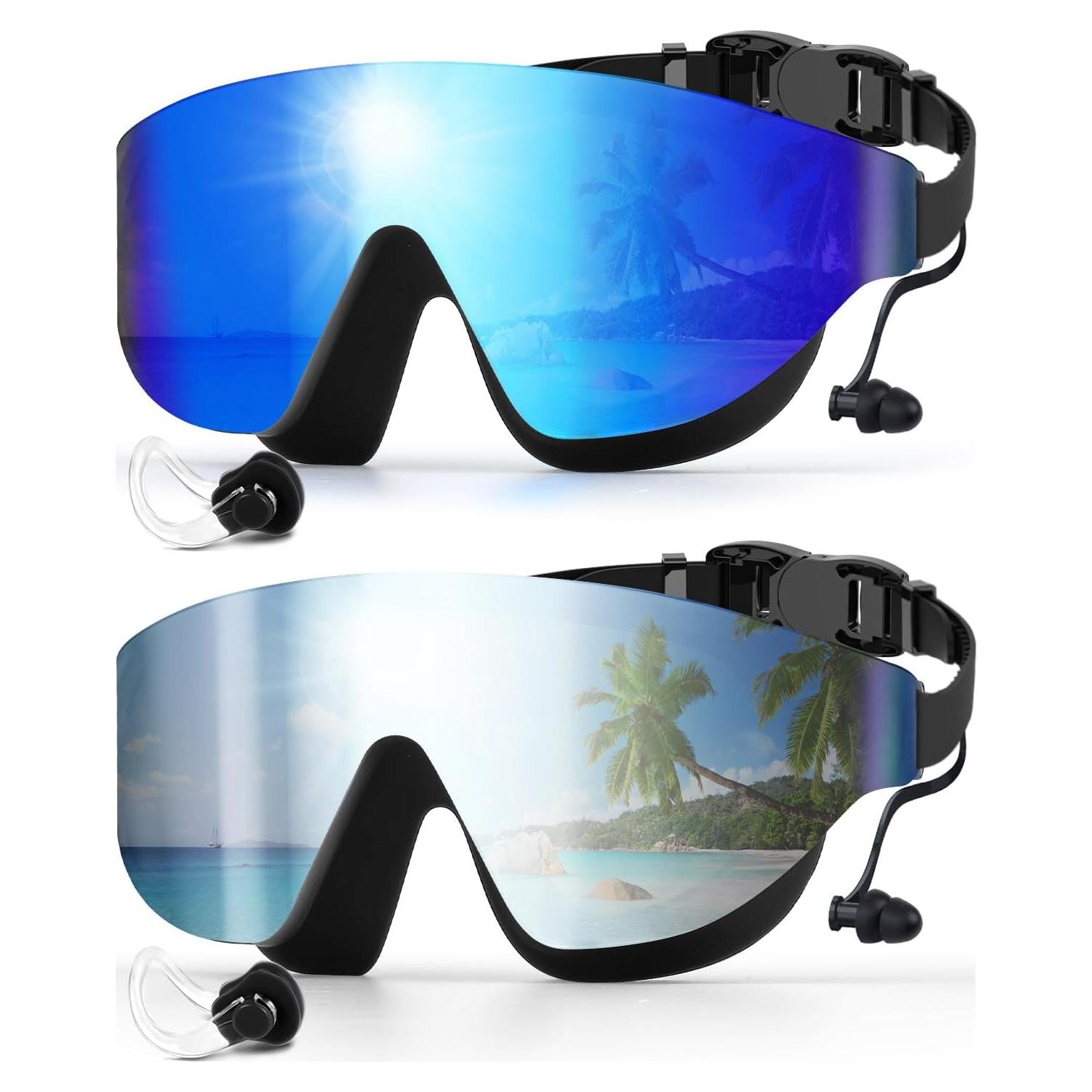 Gafas de natación sin marco anti-UV y a prueba de niebla