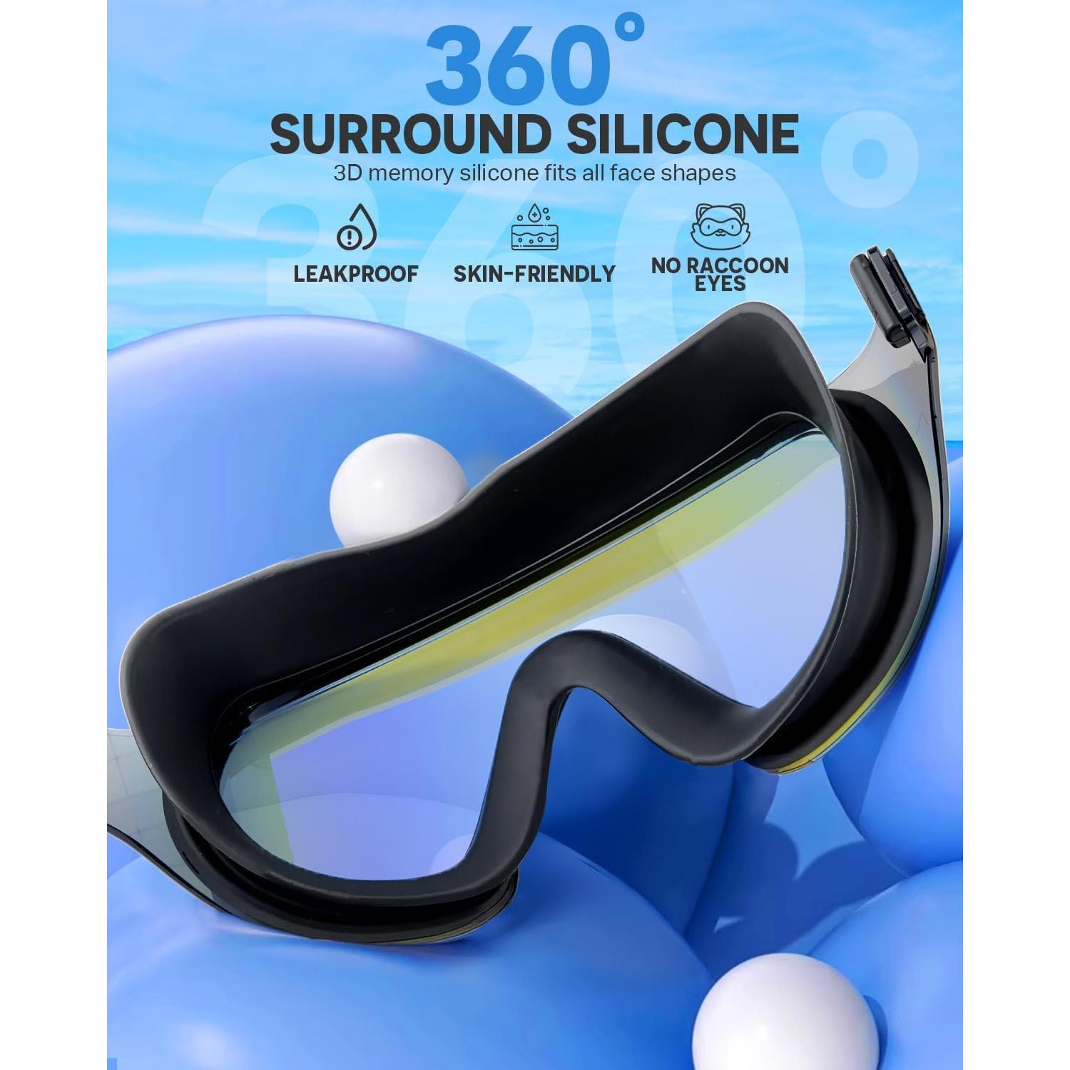 Gafas de natación sin marco anti-UV y a prueba de niebla