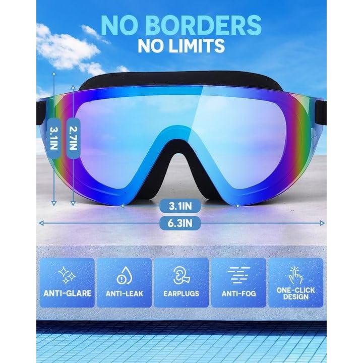 Gafas de natación sin marco anti-UV y a prueba de niebla