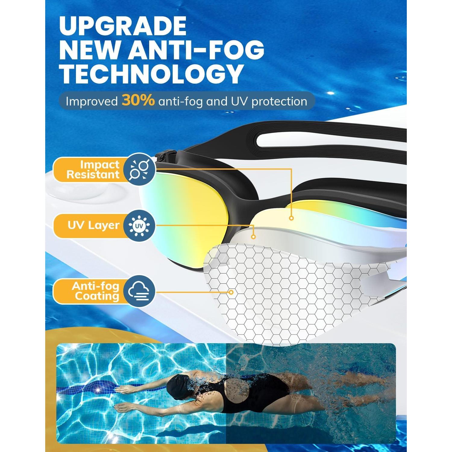 Gafas de Natación MOXTOYU Profesionales Antiempañantes UV