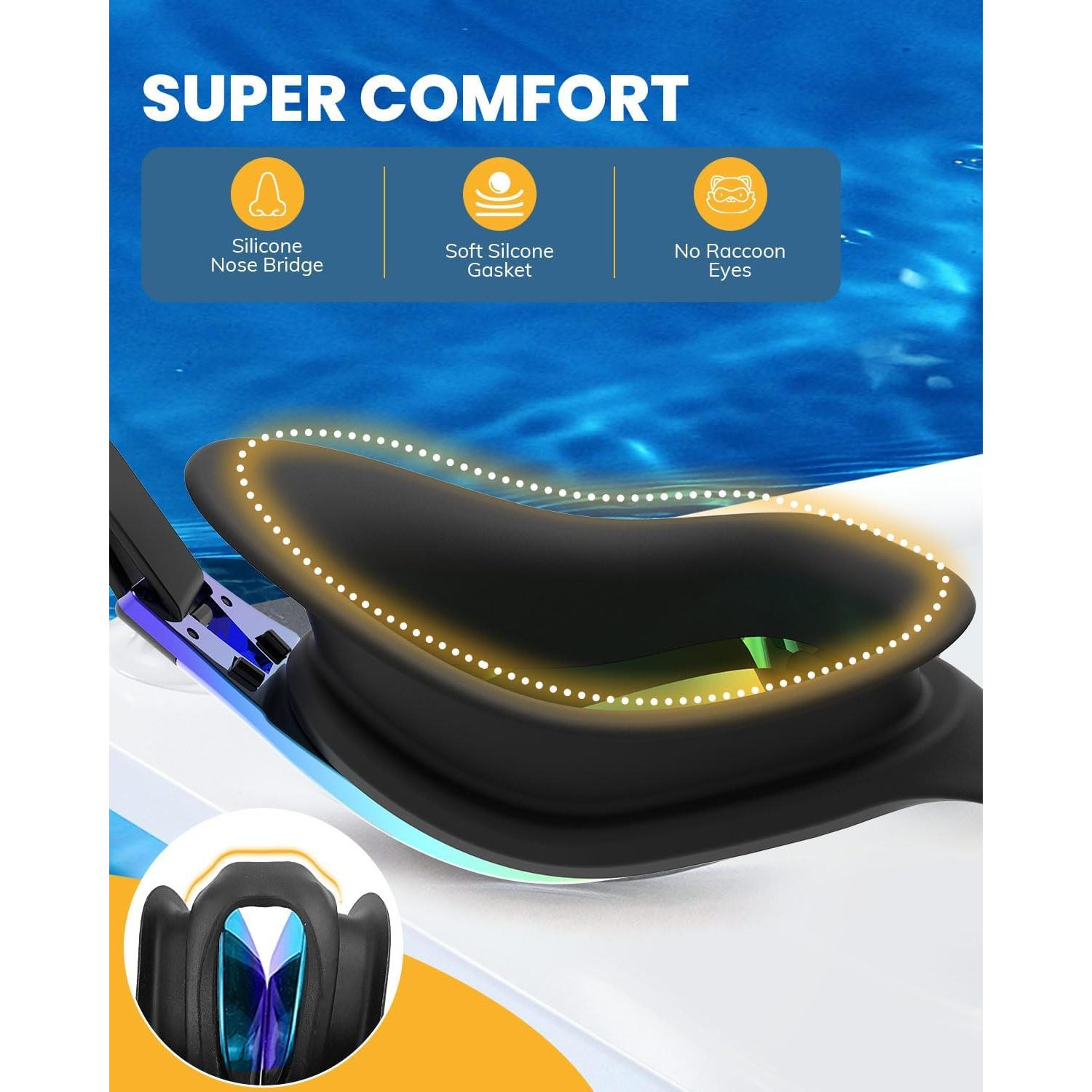 Gafas de Natación MOXTOYU Profesionales Antiempañantes UV