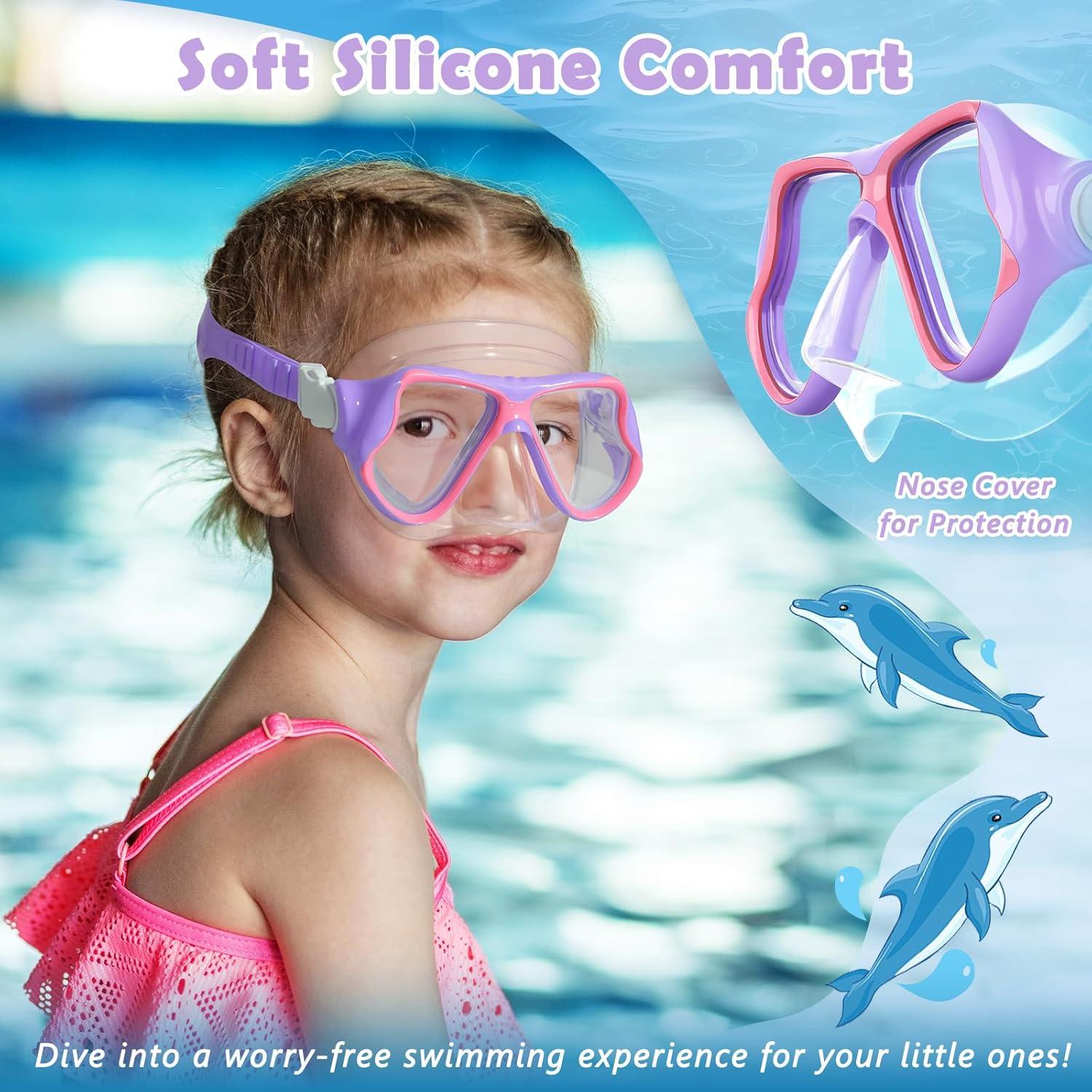 Gafas de Natación para Niños Freela 2 Pack Lentes Templados