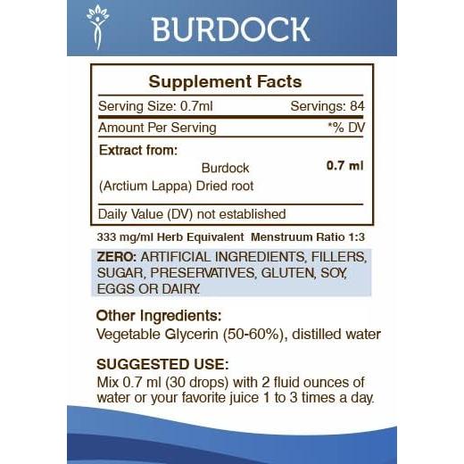 Tintura de Bardana Sin Alcohol 59.15 ML Secretos de la Tribu