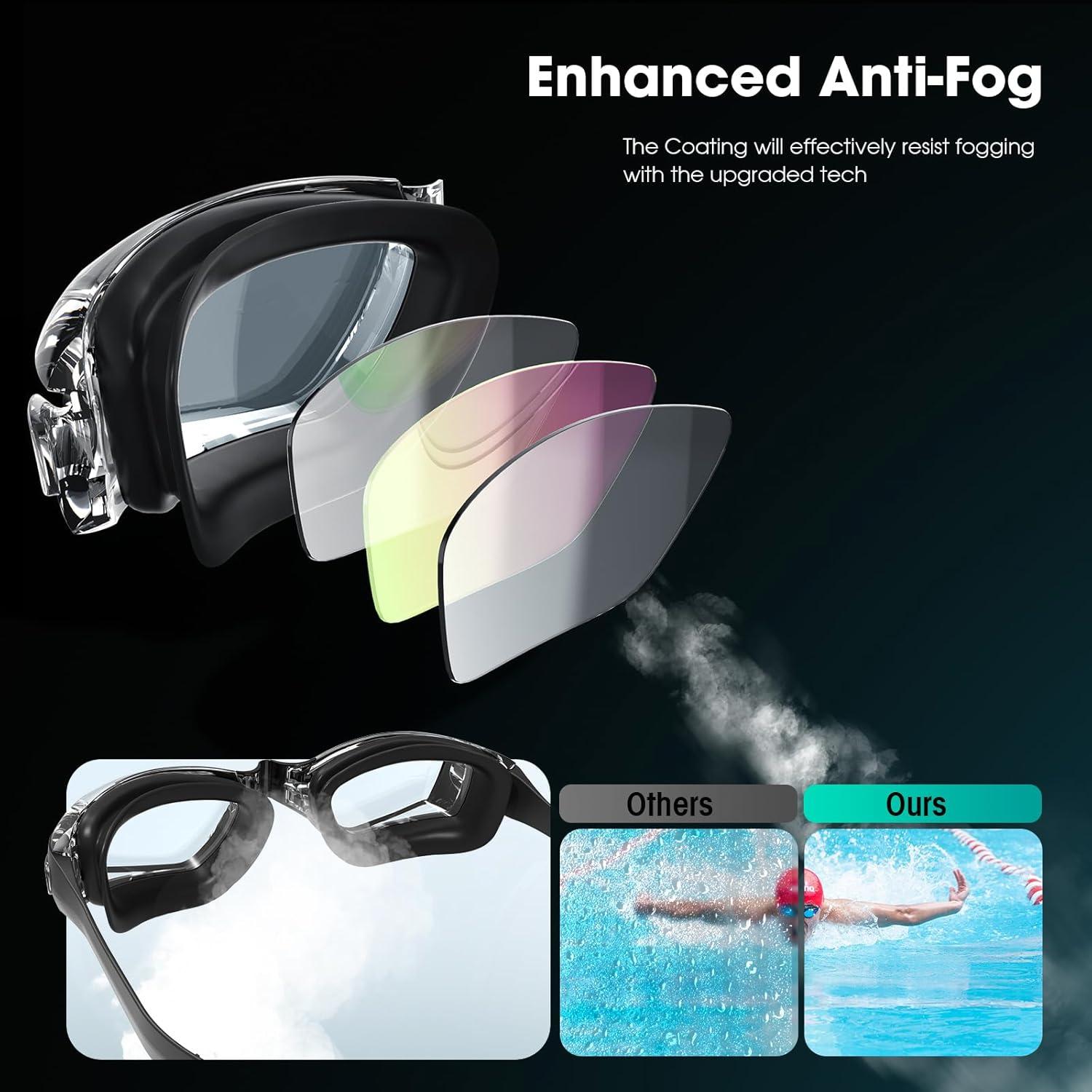 Gafas de Natación Braylin 2-Pack Antivaho Sin Fugas