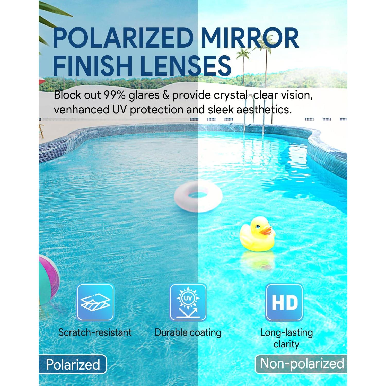 Gafas de natación Otionus polarizadas HD anti-vaho para adultos