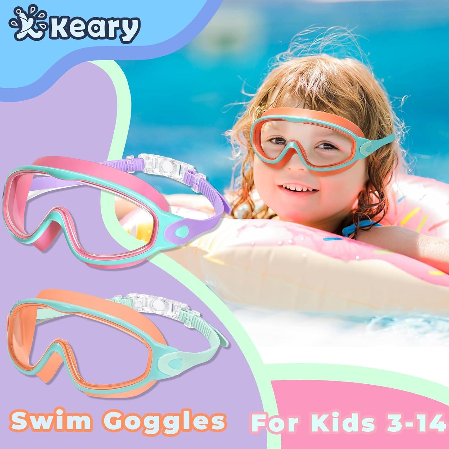 Gafas de natación Keary para niños 3-15 años UV y anti-vaho