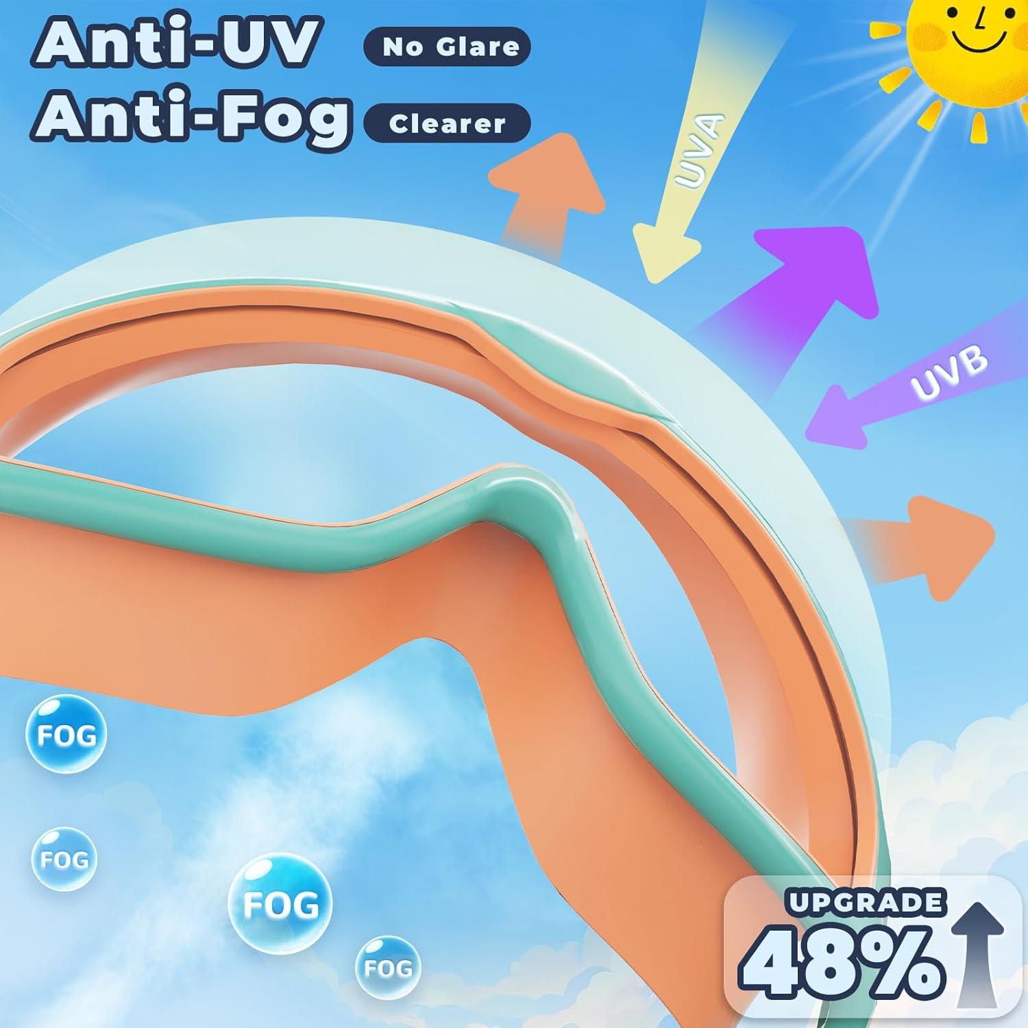 Gafas de natación Keary para niños 3-15 años UV y anti-vaho