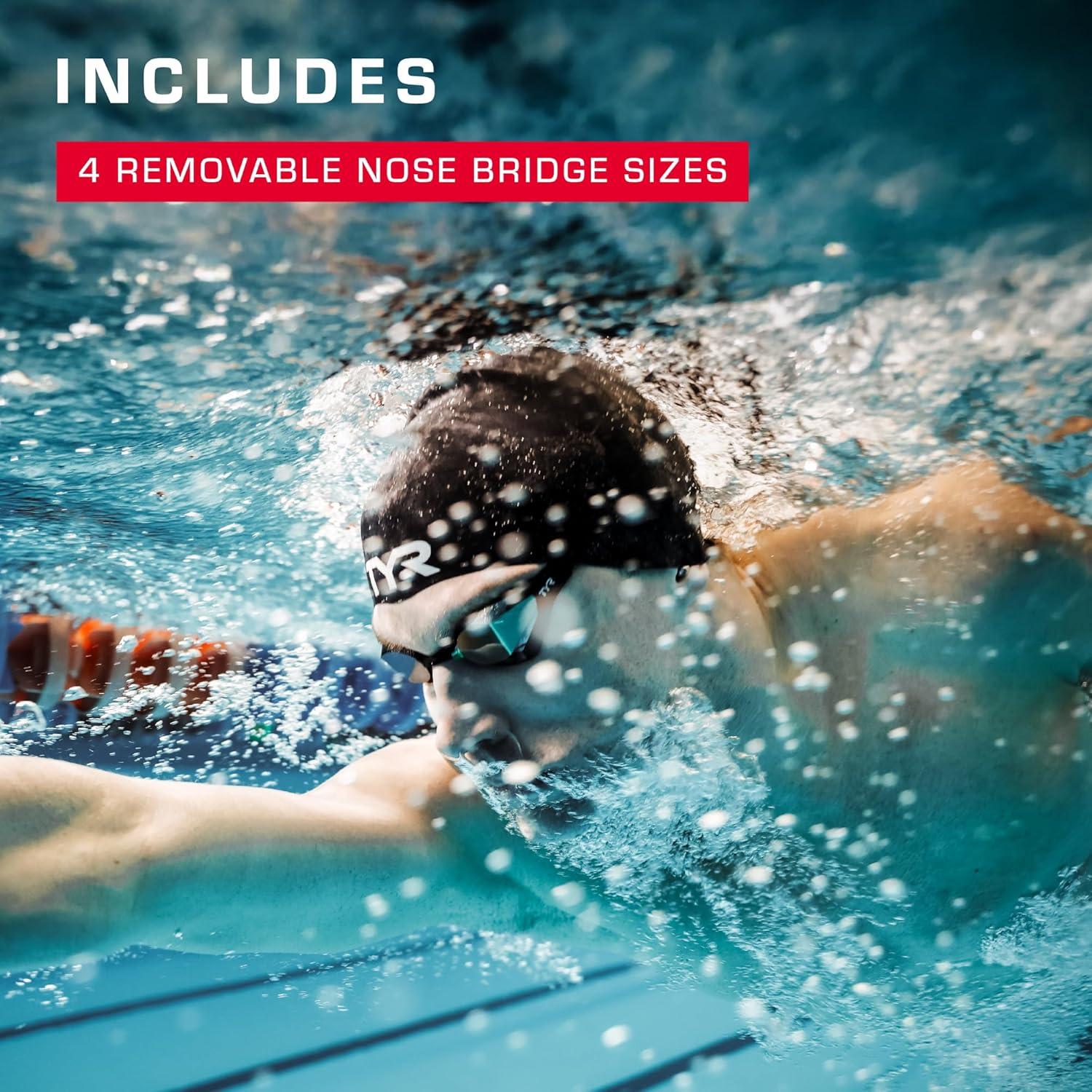 Gafas de natación espejadas TYR Special Ops 2.0 para adultos - Antivaho y UV