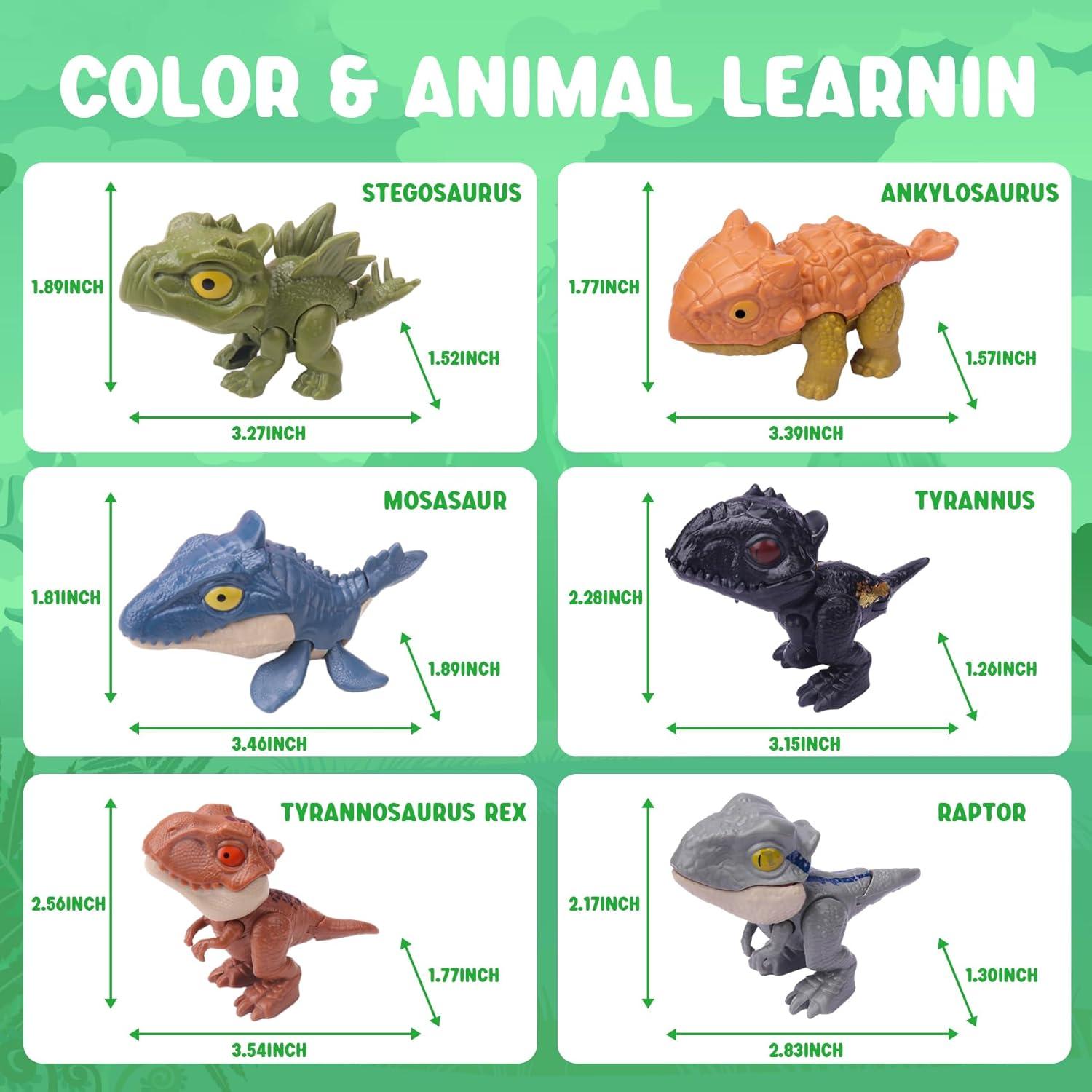 6 Figuras de Acción Dinosaurios Ledorr para Niños 3-8 Años